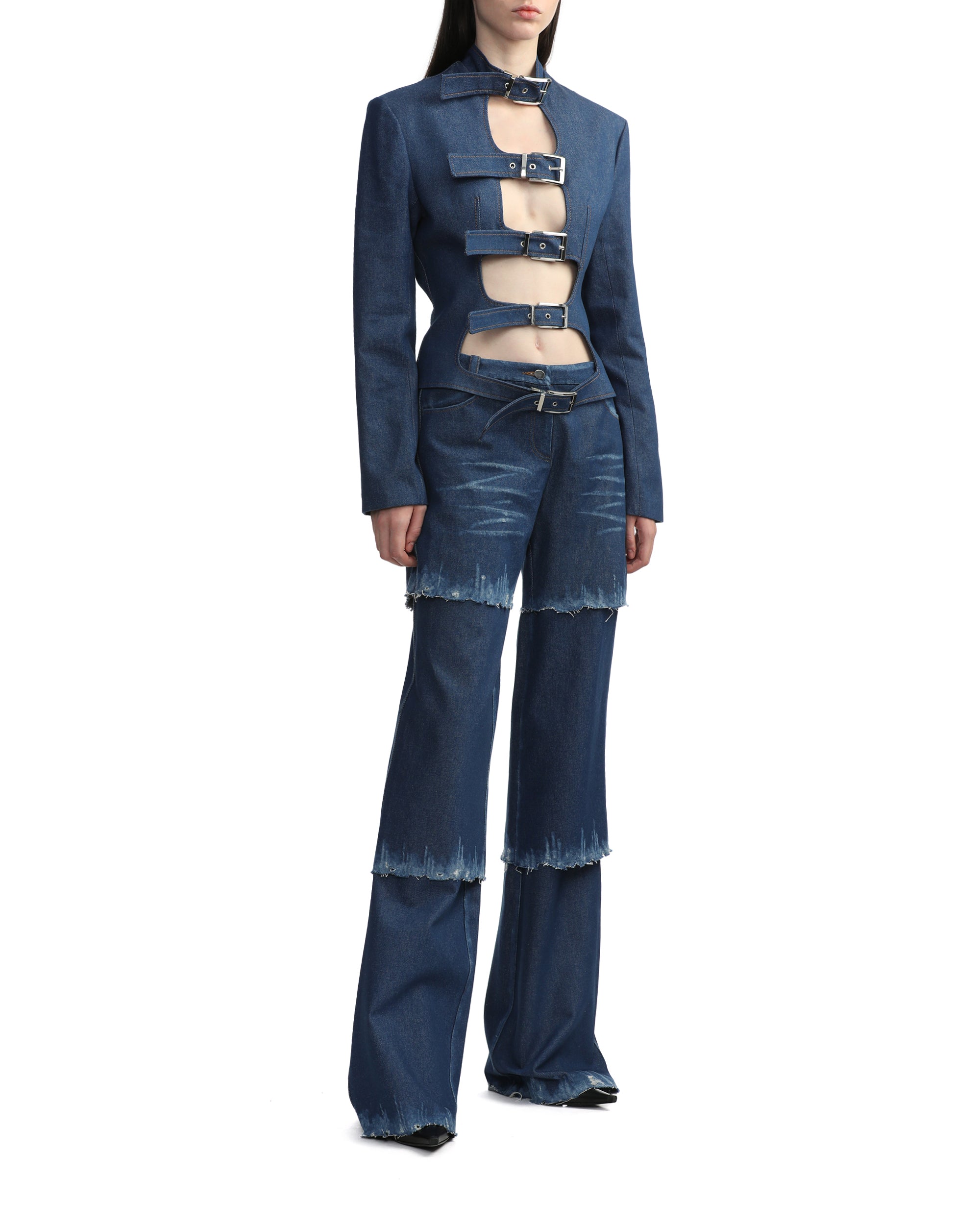 LADO BOKUCHAVA Buckle shibari blazer