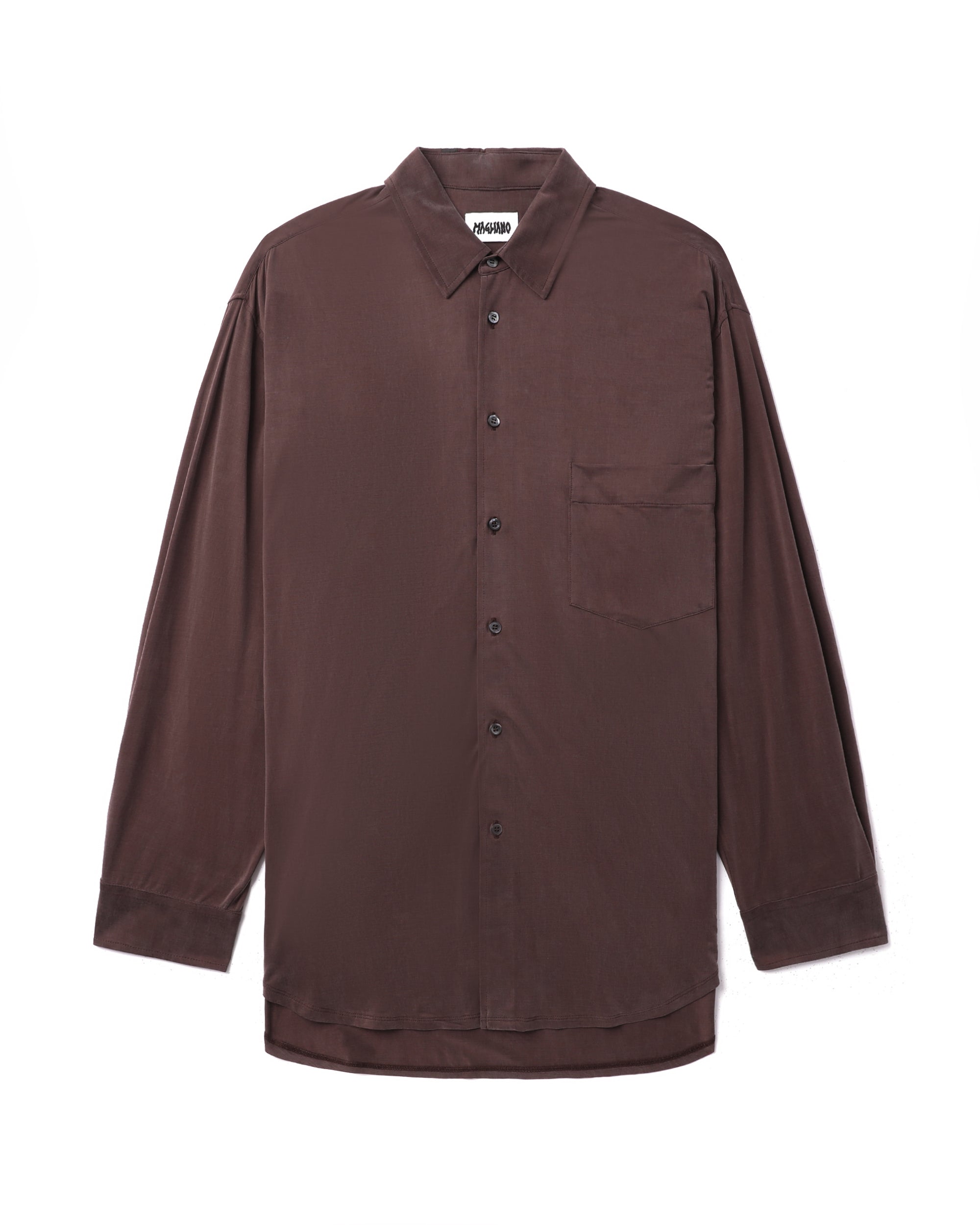 MAGLIANO Braided back satin shirt