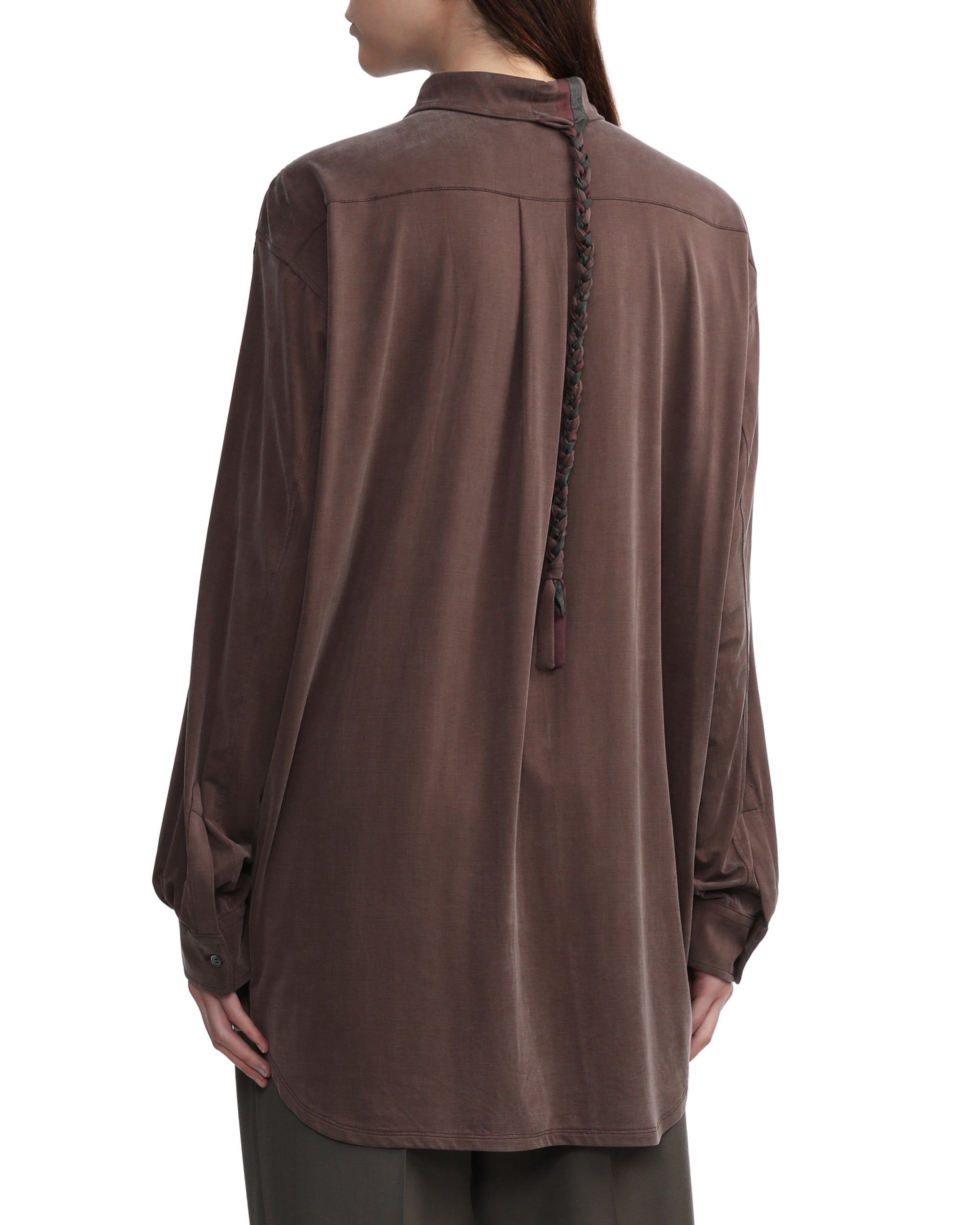 MAGLIANO Braided back satin shirt