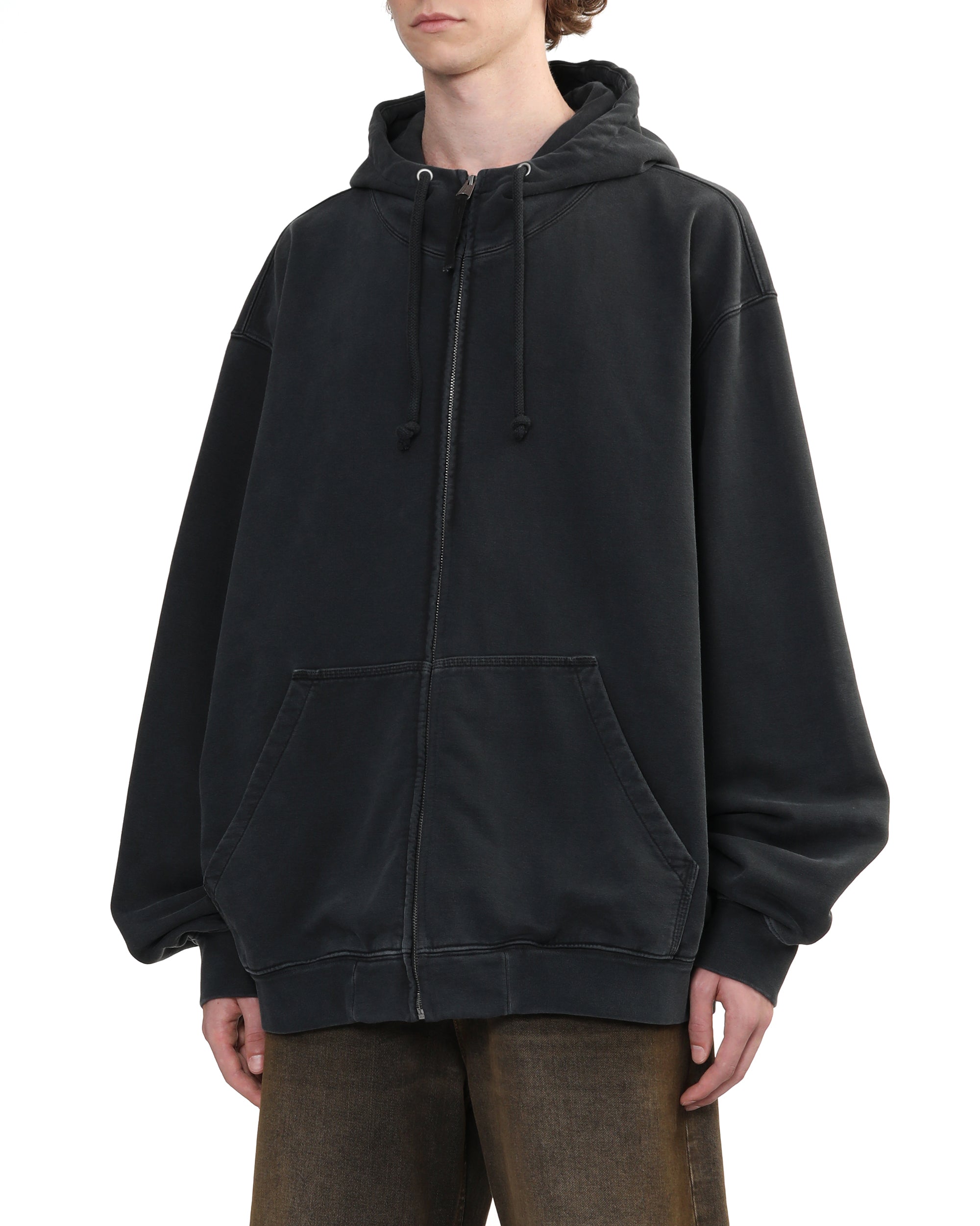 MAISON MARGIELA Faded logo zip-up hoodie