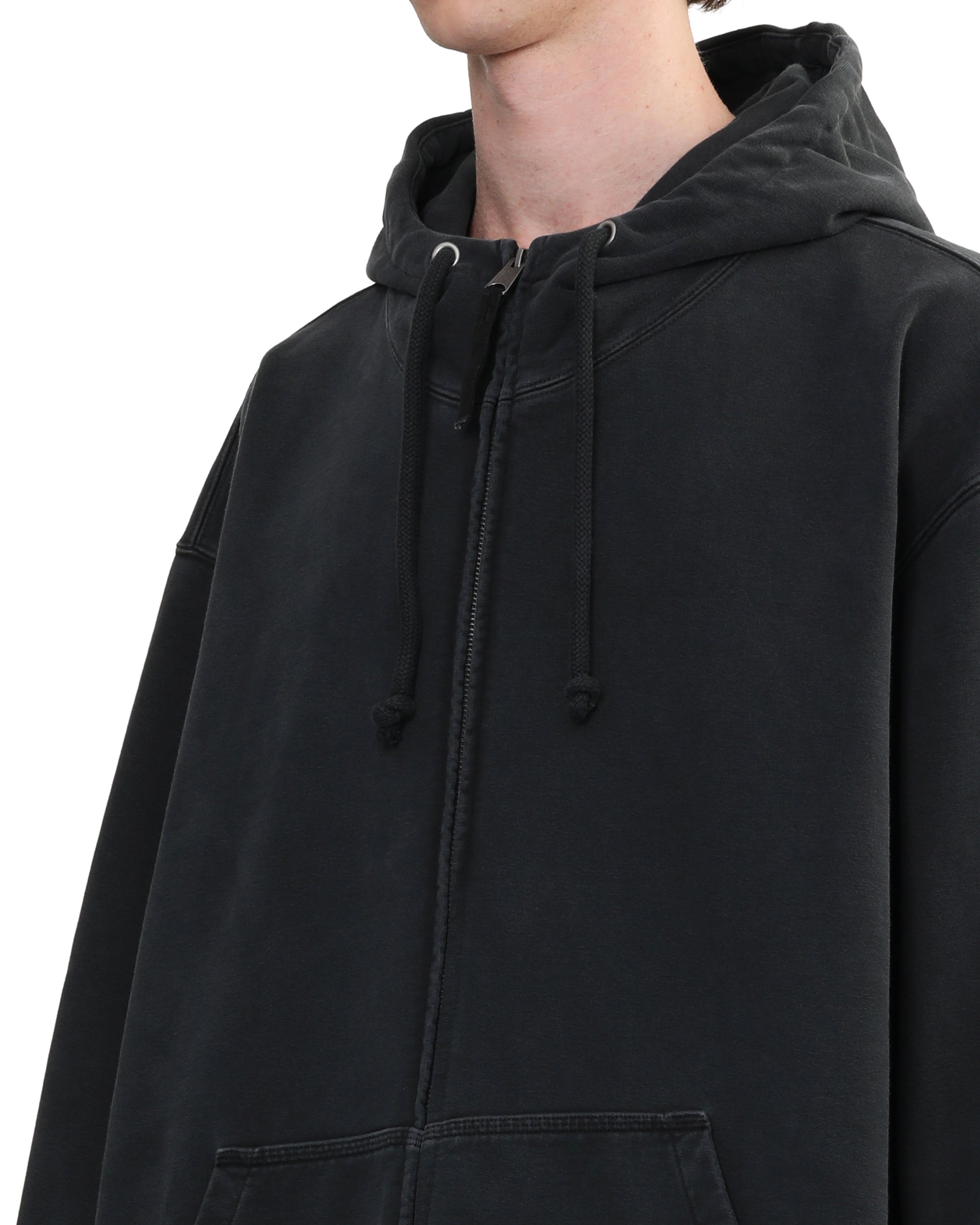 MAISON MARGIELA Faded logo zip-up hoodie