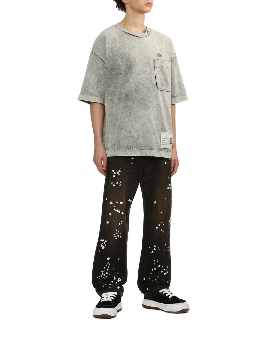 MAISON MIHARA YASUHIRO Embellished denim pants