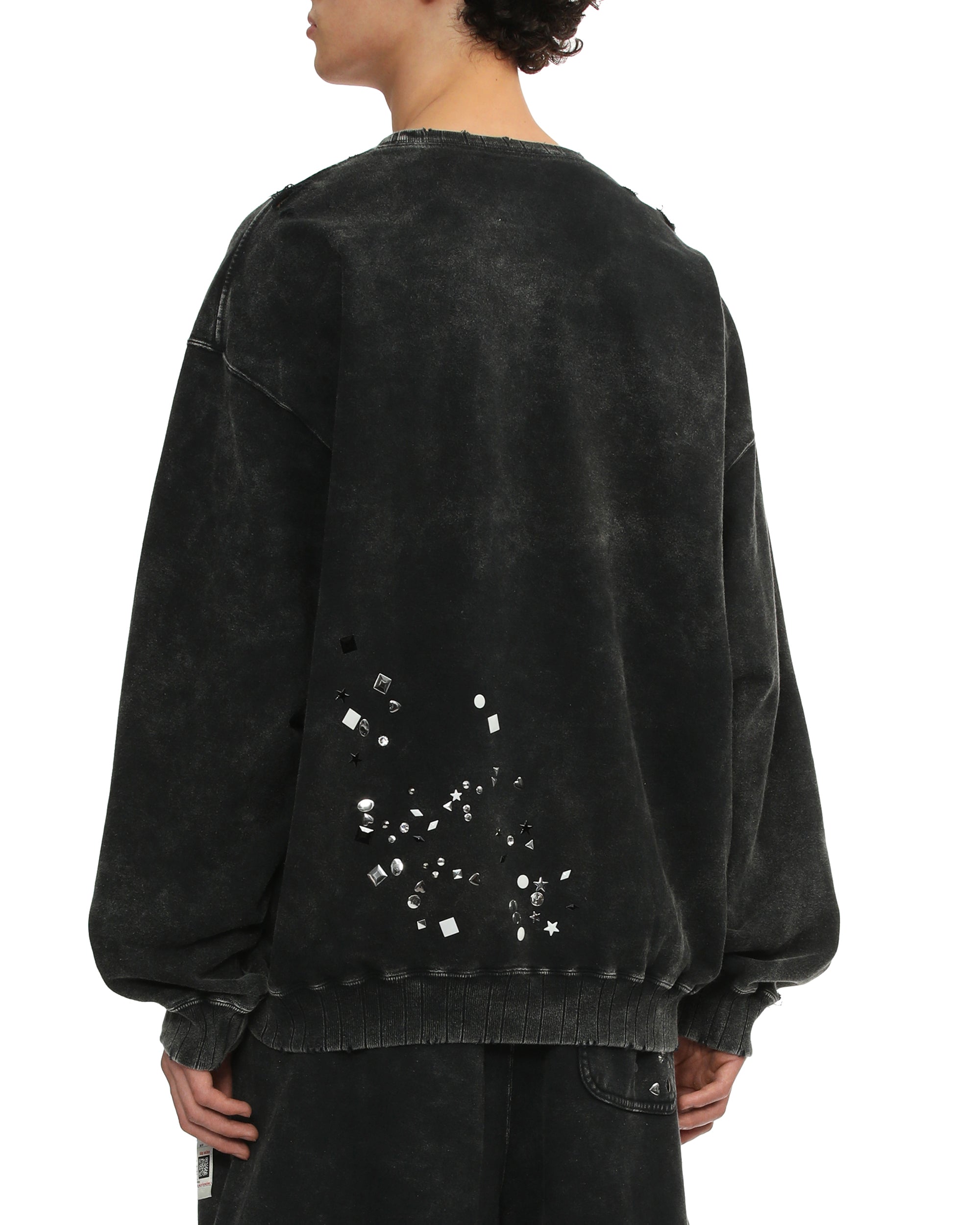 MAISON MIHARA YASUHIRO Embellished bleached sweatshirt