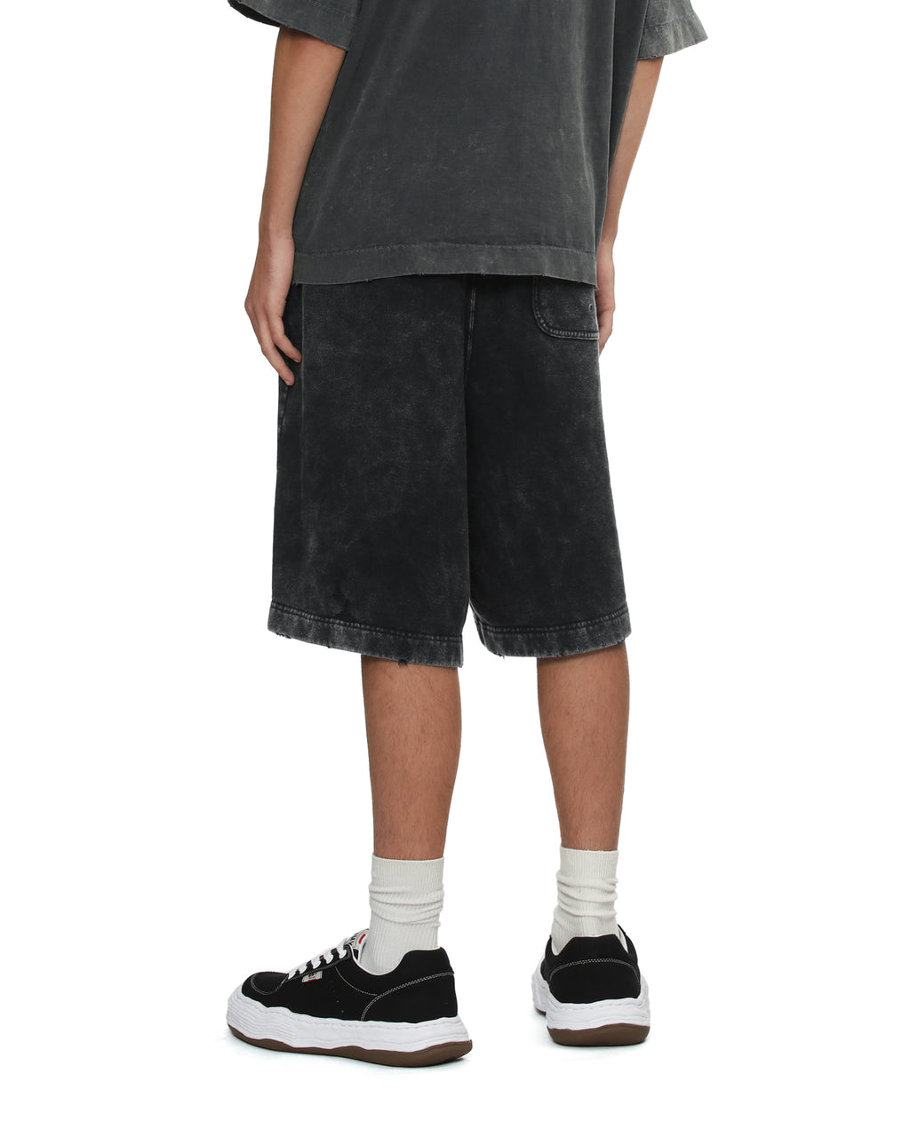 MAISON MIHARA YASUHIRO Embellished bleached sweat shorts