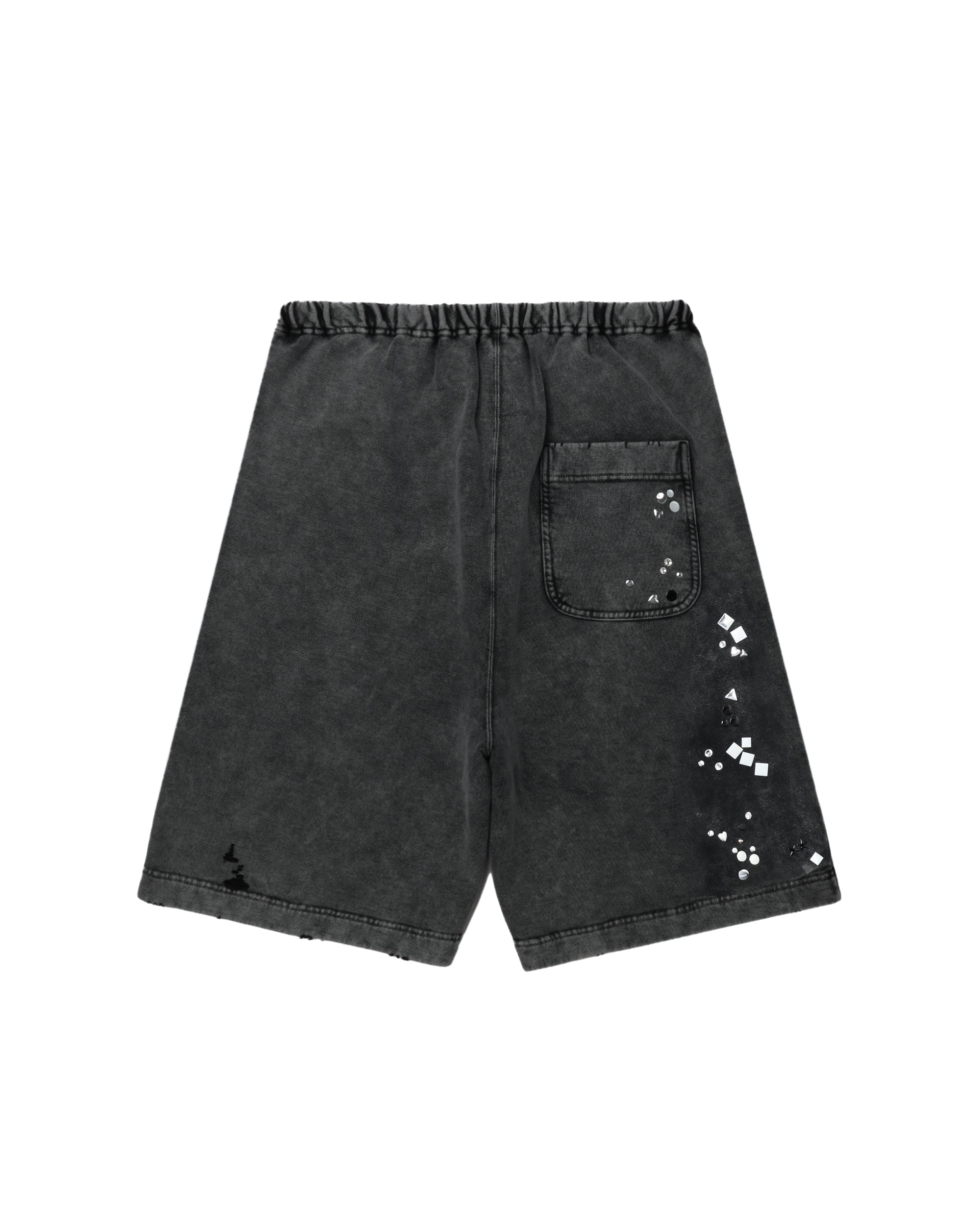 MAISON MIHARA YASUHIRO Embellished bleached sweat shorts