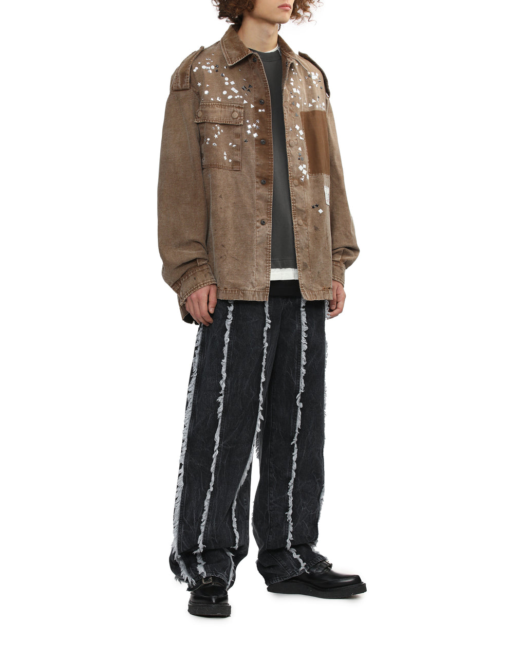 MAISON MIHARA YASUHIRO Embellished military shirt