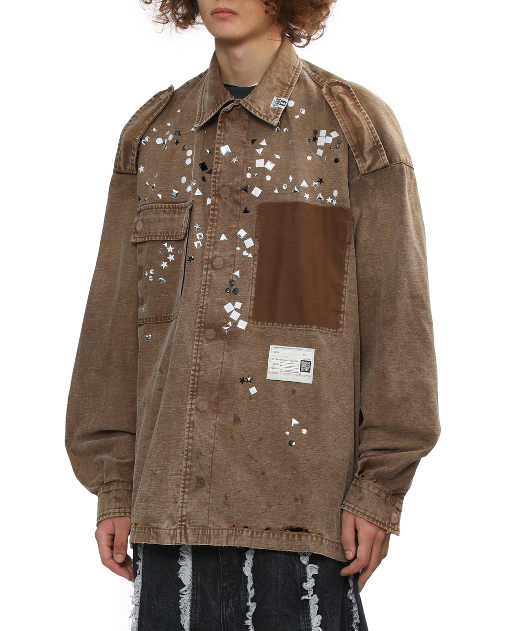 MAISON MIHARA YASUHIRO Embellished military shirt