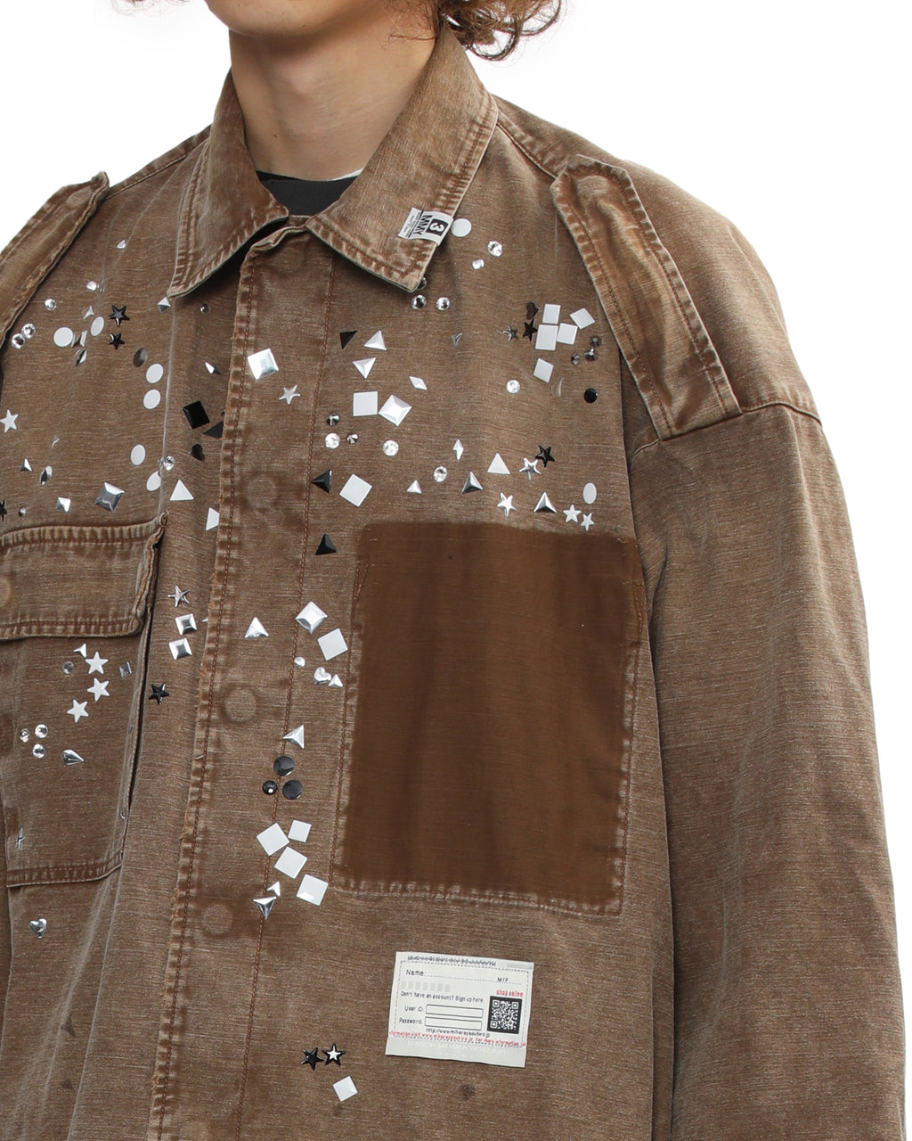 MAISON MIHARA YASUHIRO Embellished military shirt
