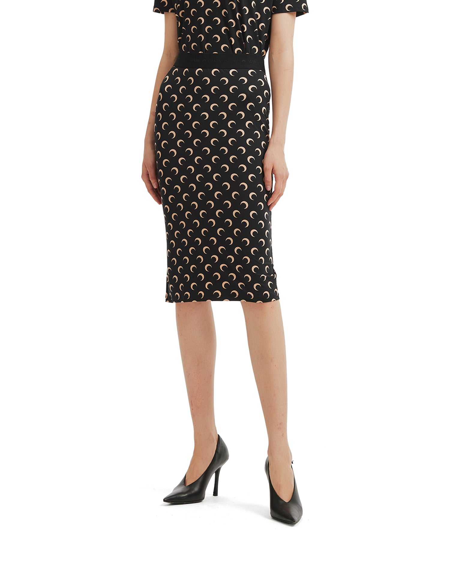 MARINE SERRE Moon print midi skirt