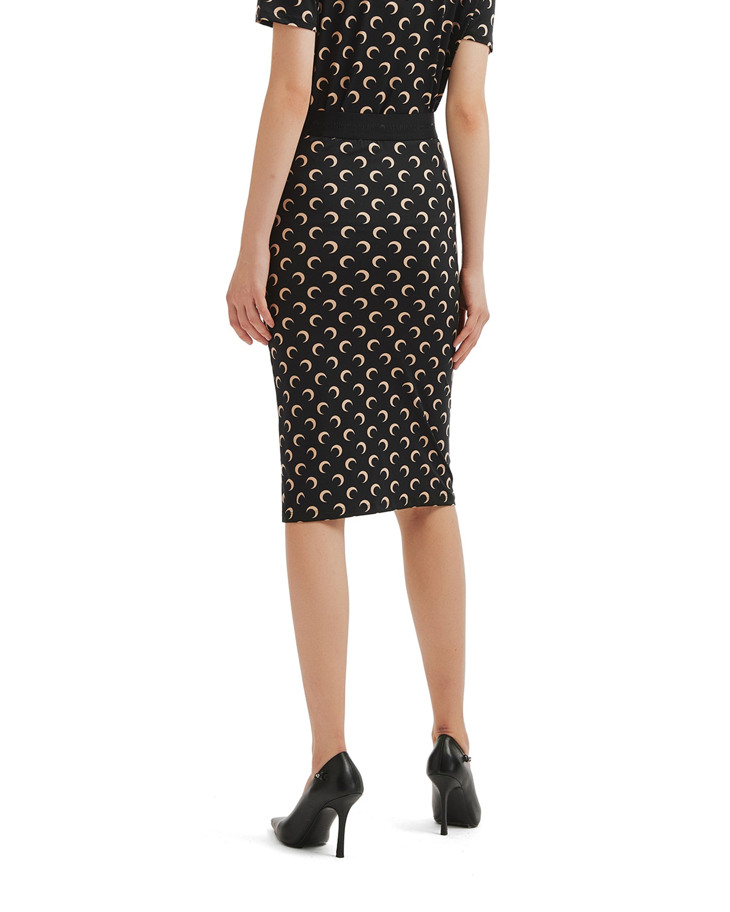 MARINE SERRE Moon print midi skirt