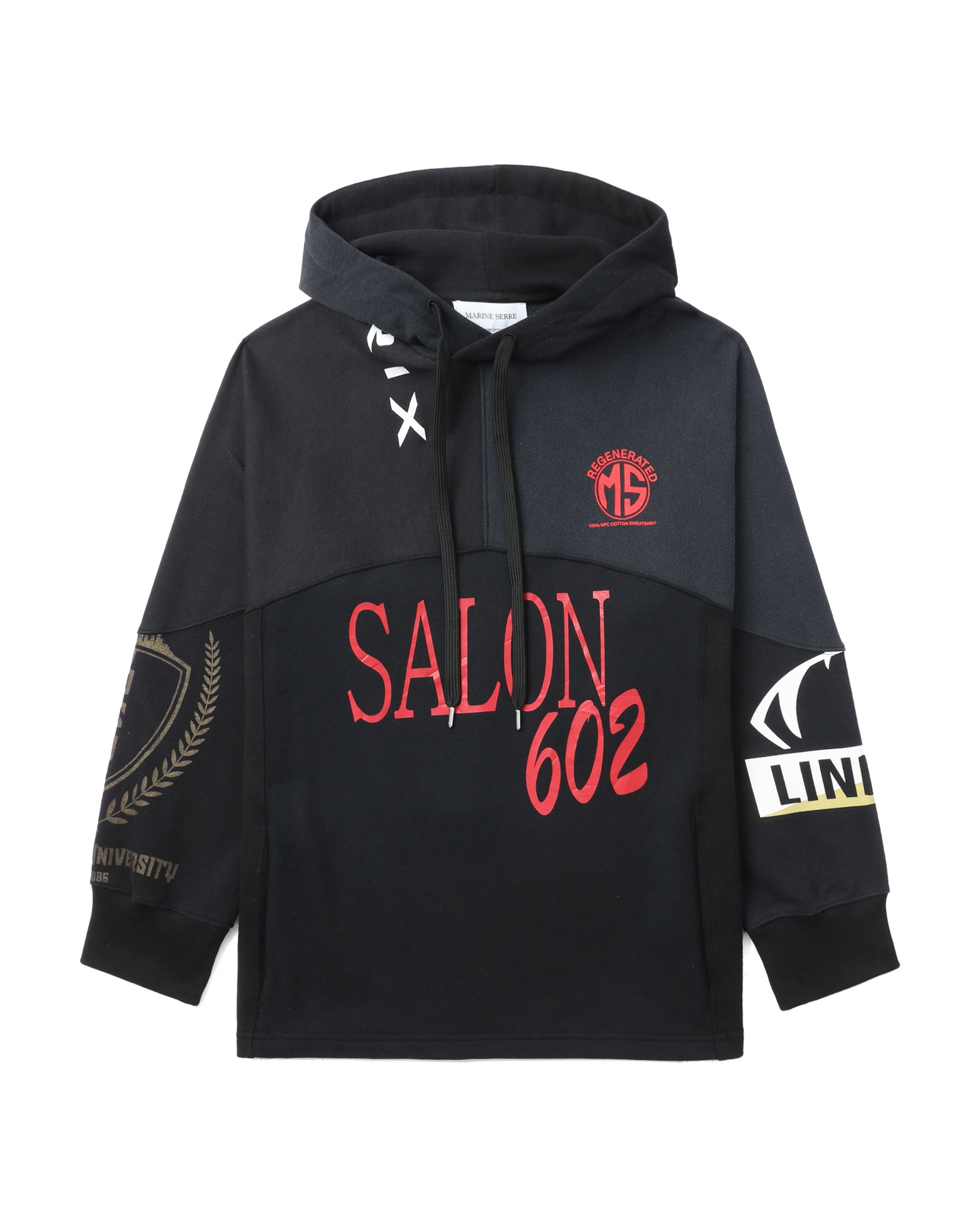 MARINE SERRE Graphic patchwork hoodie