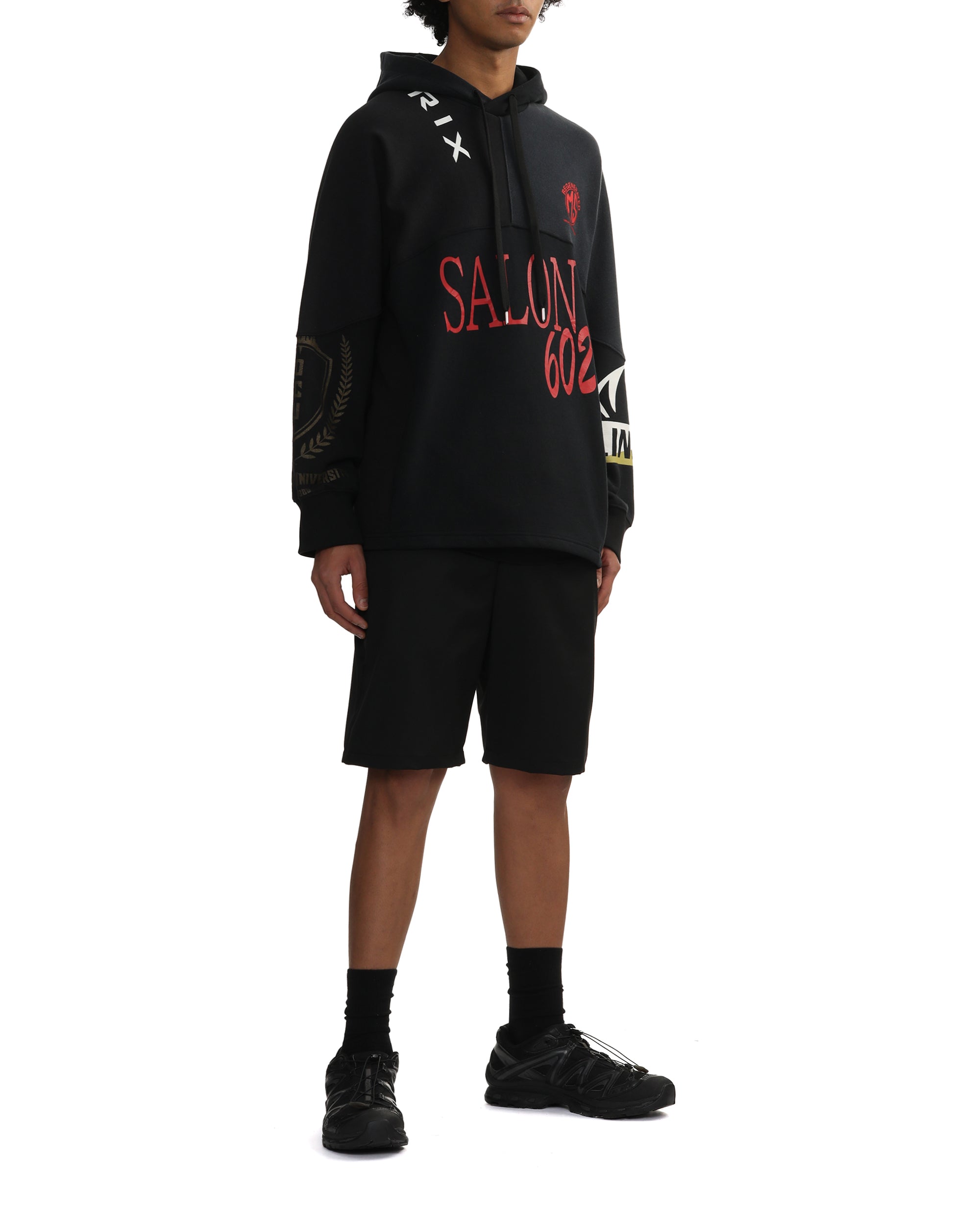 MARINE SERRE Graphic patchwork hoodie