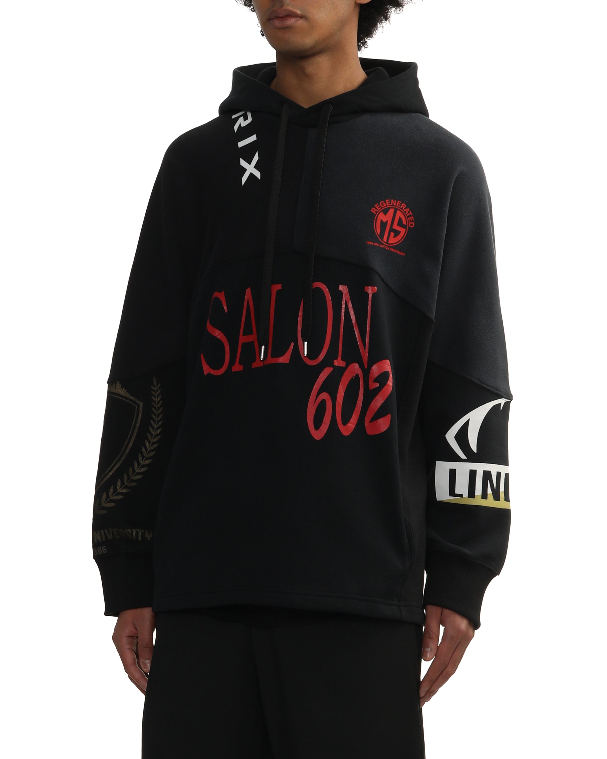 MARINE SERRE Graphic patchwork hoodie