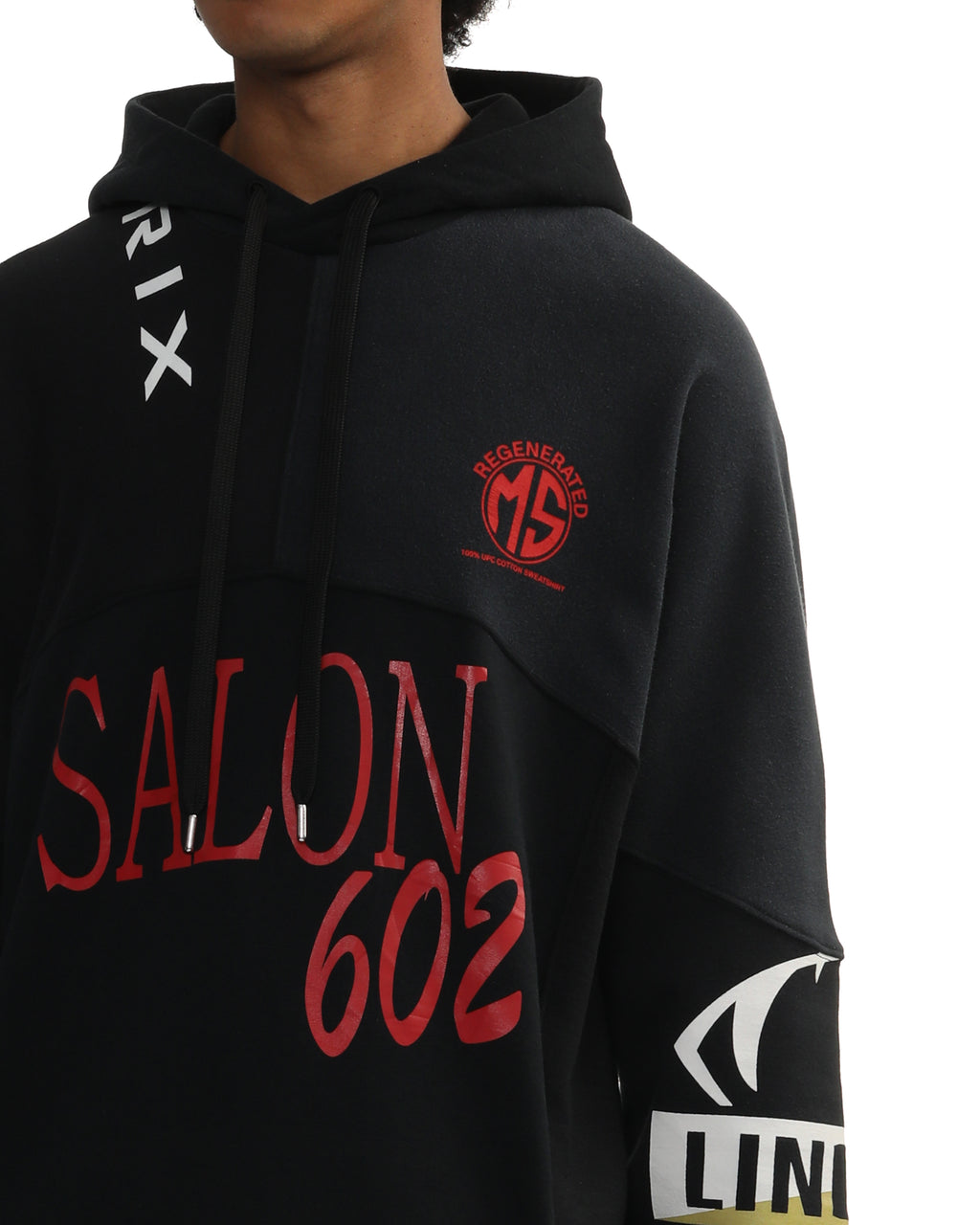 MARINE SERRE Graphic patchwork hoodie