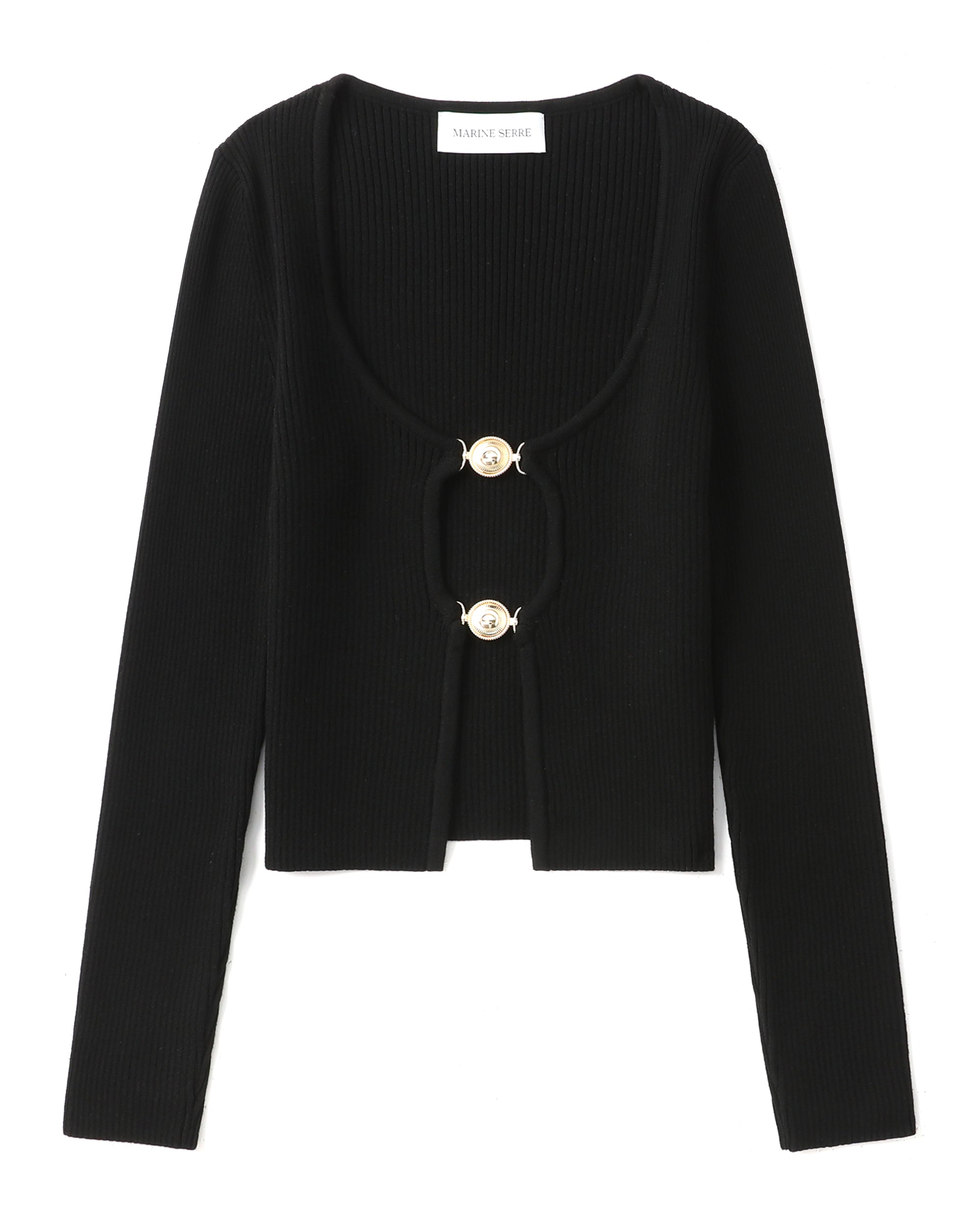 MARINE SERRE Moon jewellery knit open cardigan