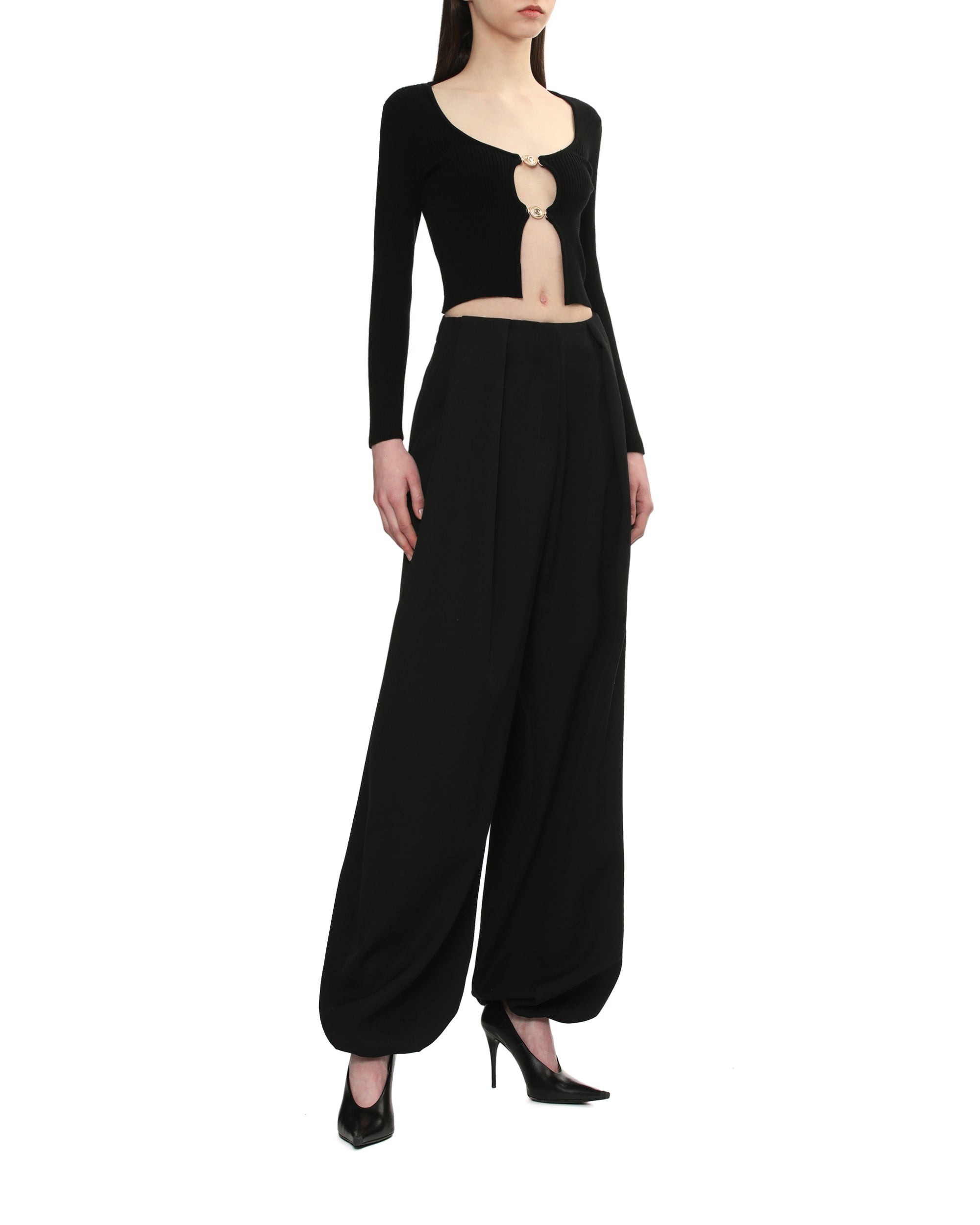 MARINE SERRE Moon jewellery knit open cardigan