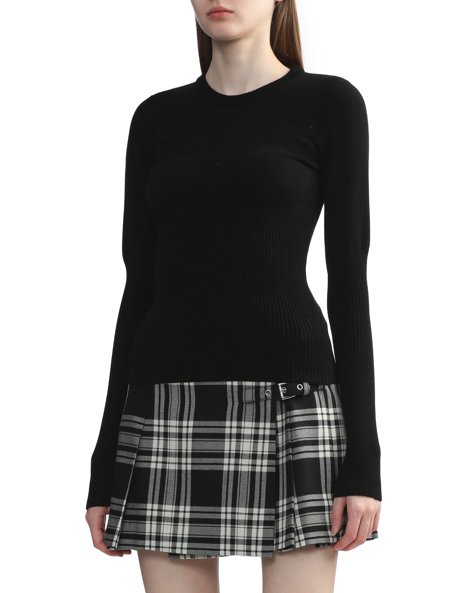 MARINE SERRE Rib knit top