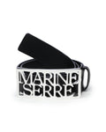 MARINE SERRE Metal logo plate belt