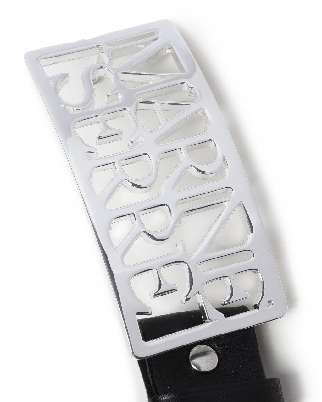 MARINE SERRE Metal logo plate belt