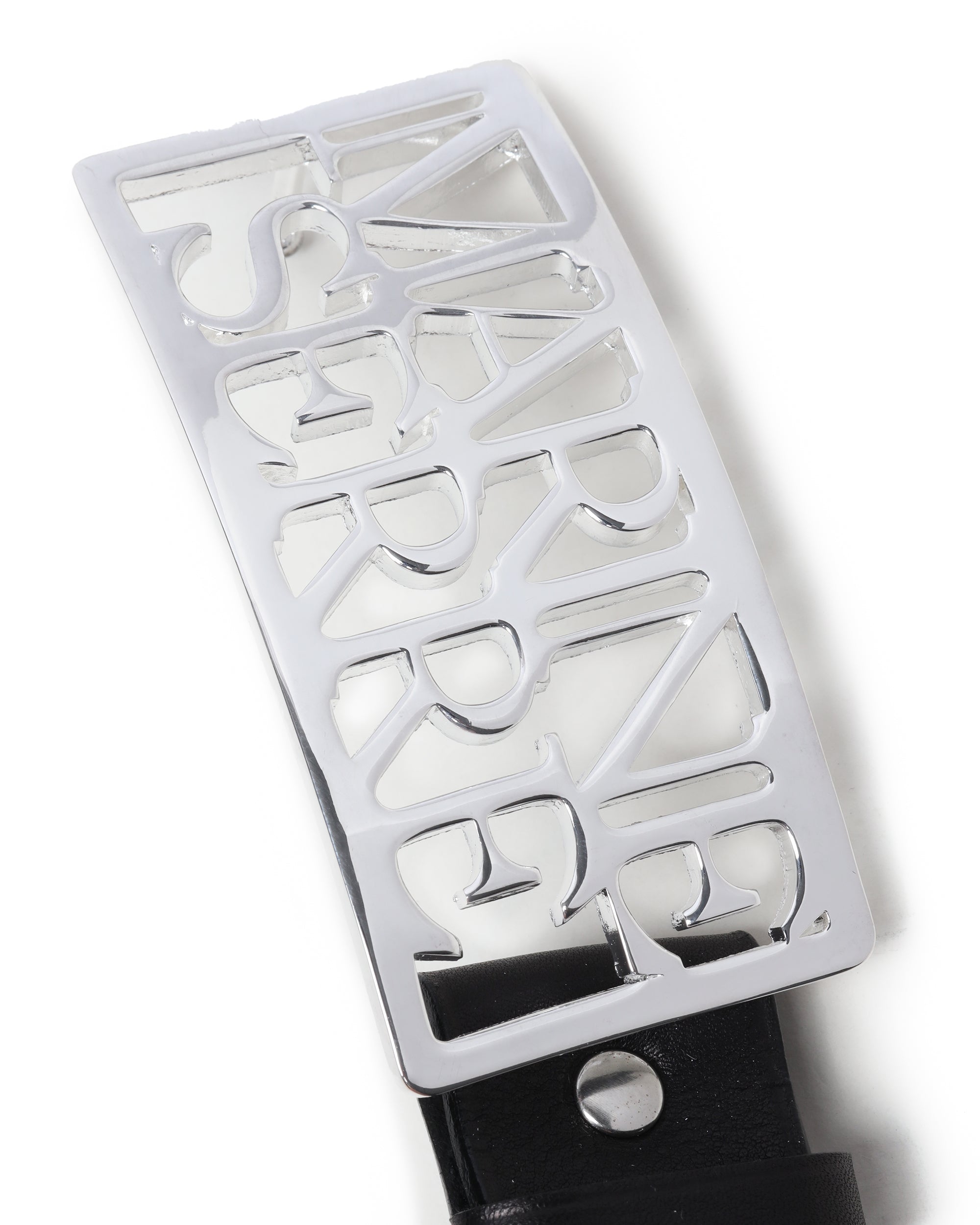 MARINE SERRE Metal logo plate belt