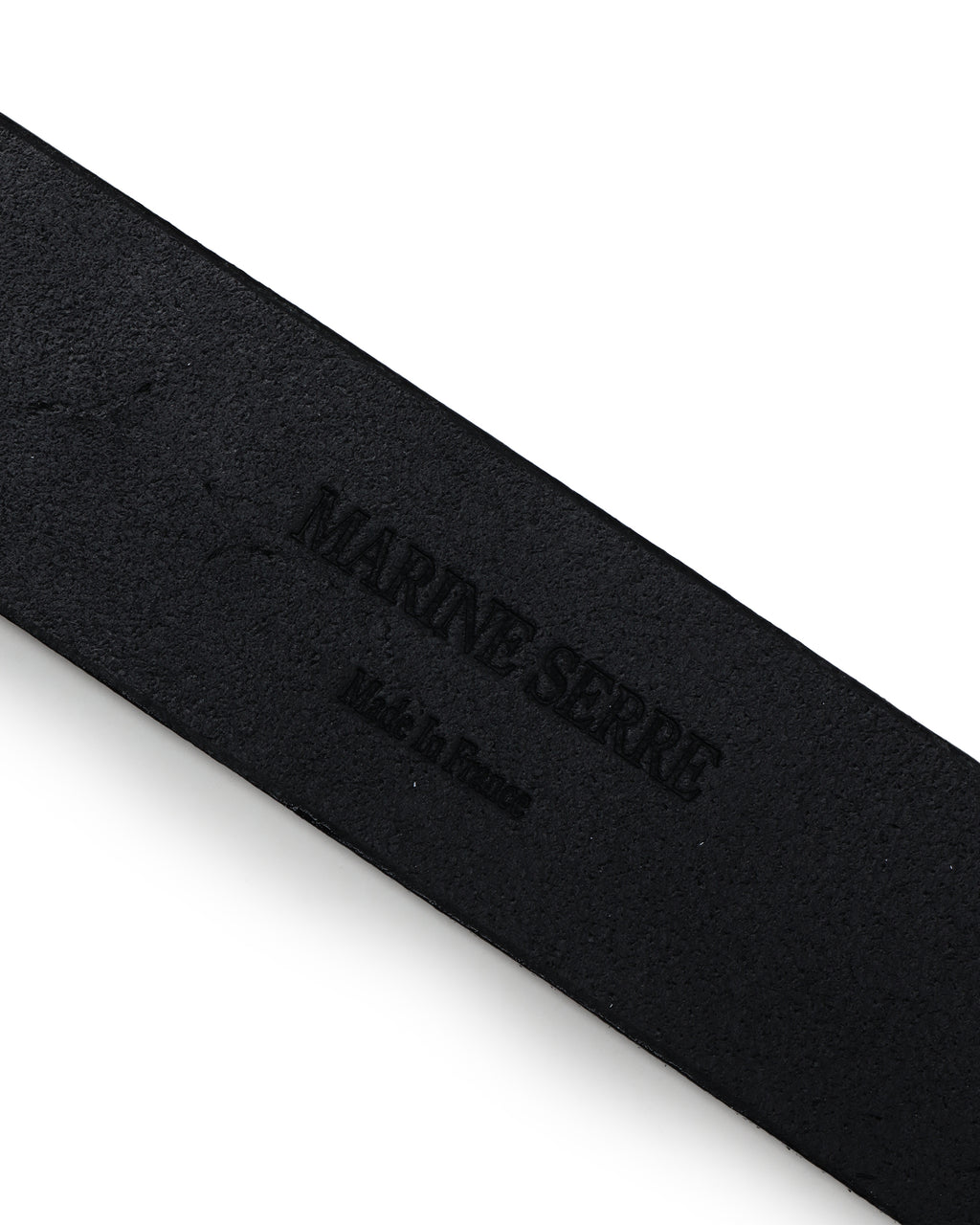 MARINE SERRE Metal logo plate belt