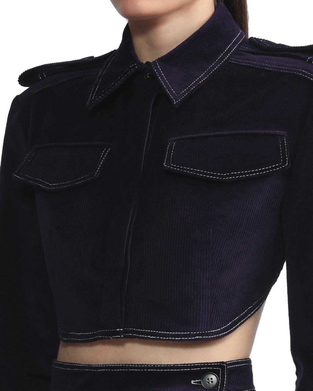 MATÉRIEL No Back crop shirt