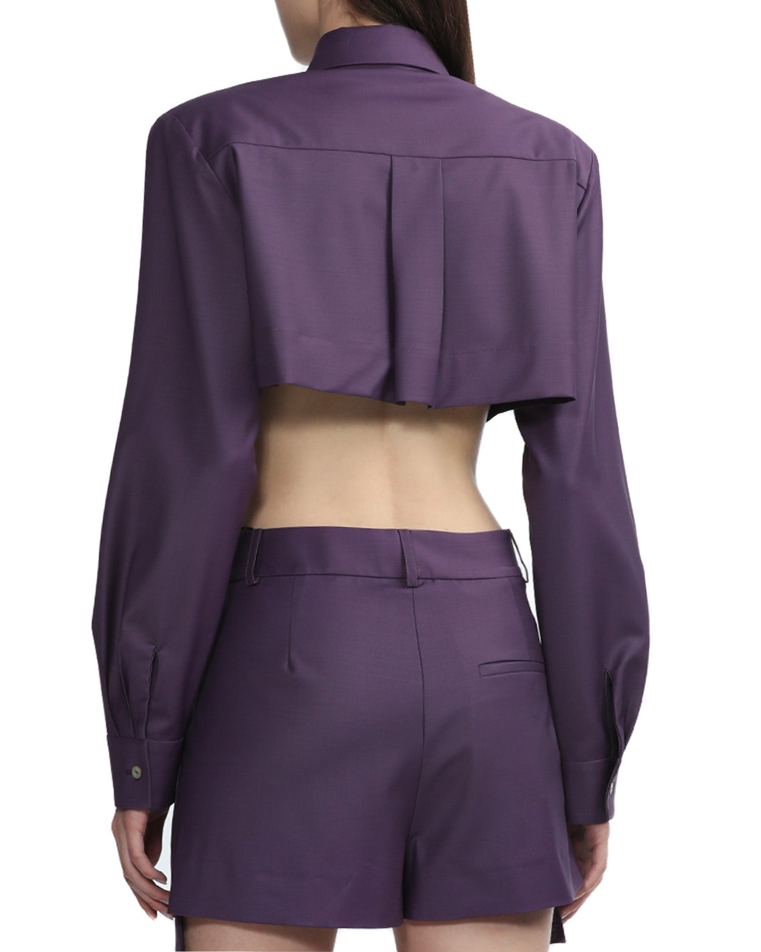 MATÉRIEL Pockets Out crop shirt