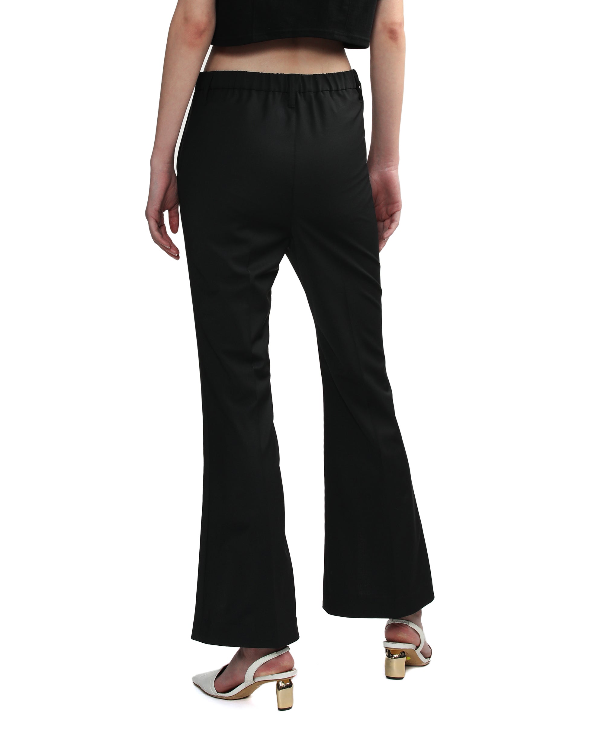 MIKAGE SHIN Embroidery slit flare pants