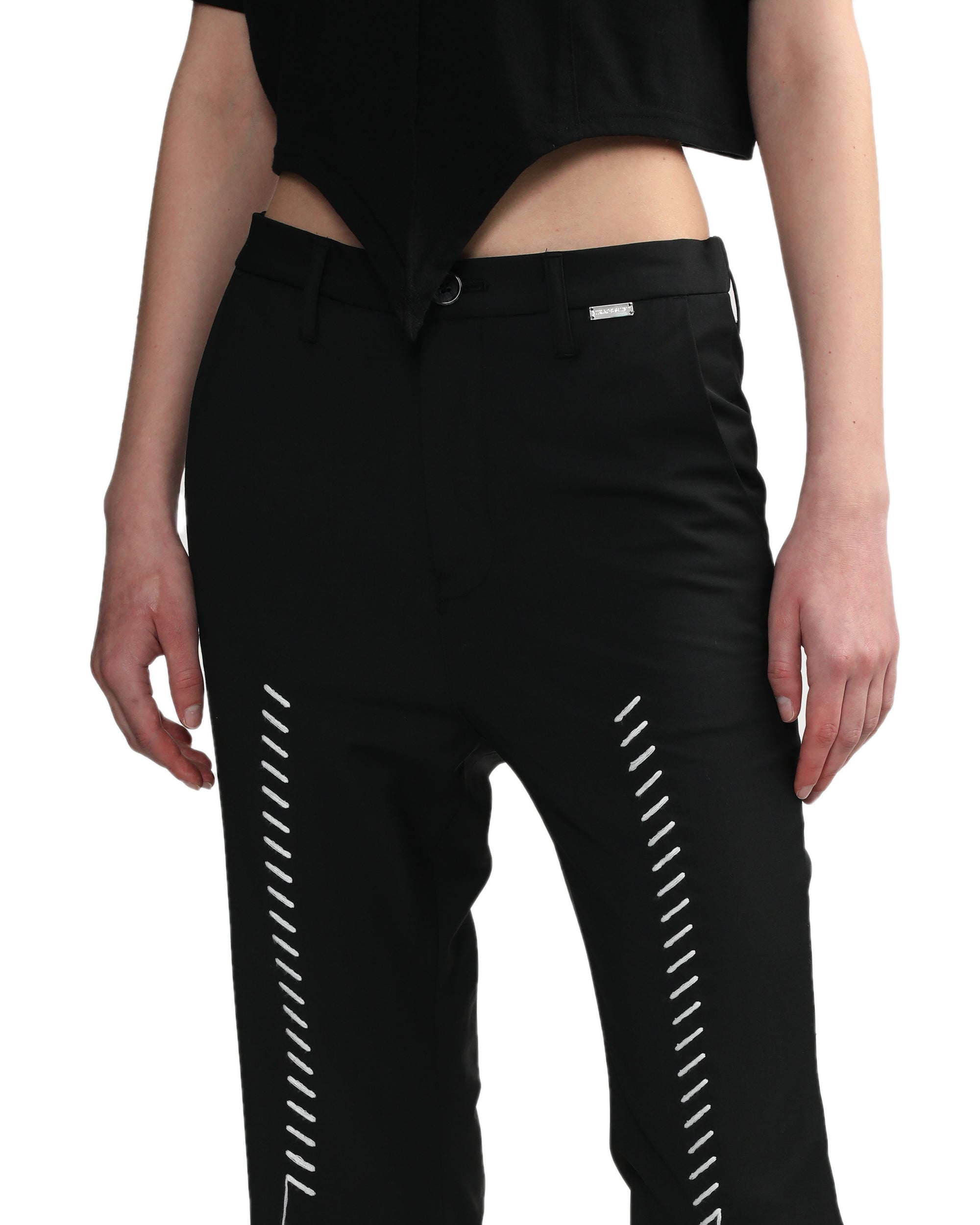 MIKAGE SHIN Embroidery slit flare pants