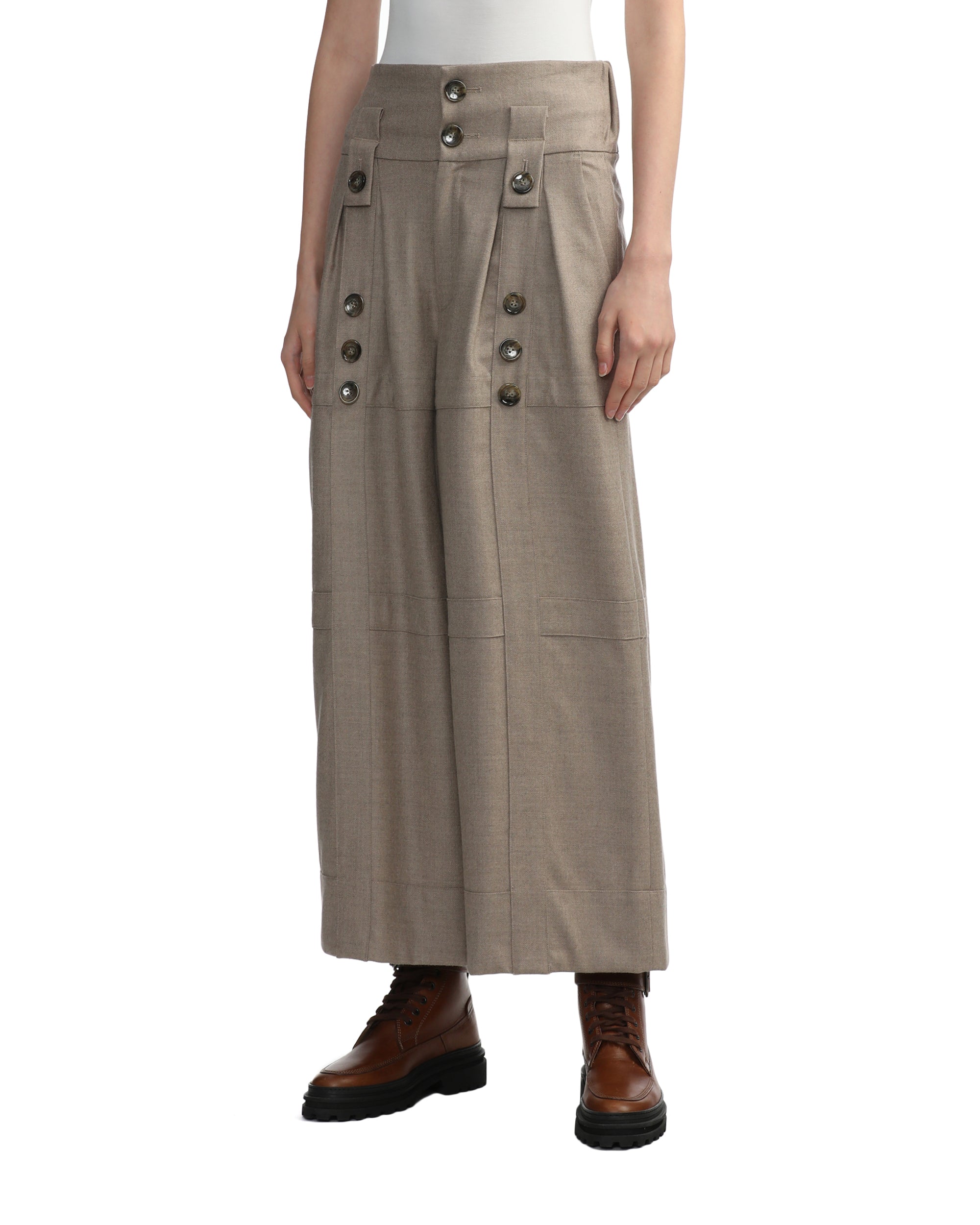 MIKAGE SHIN Trench façade pants