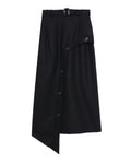 MIKAGE SHIN Asymmetry curvy trench skirt