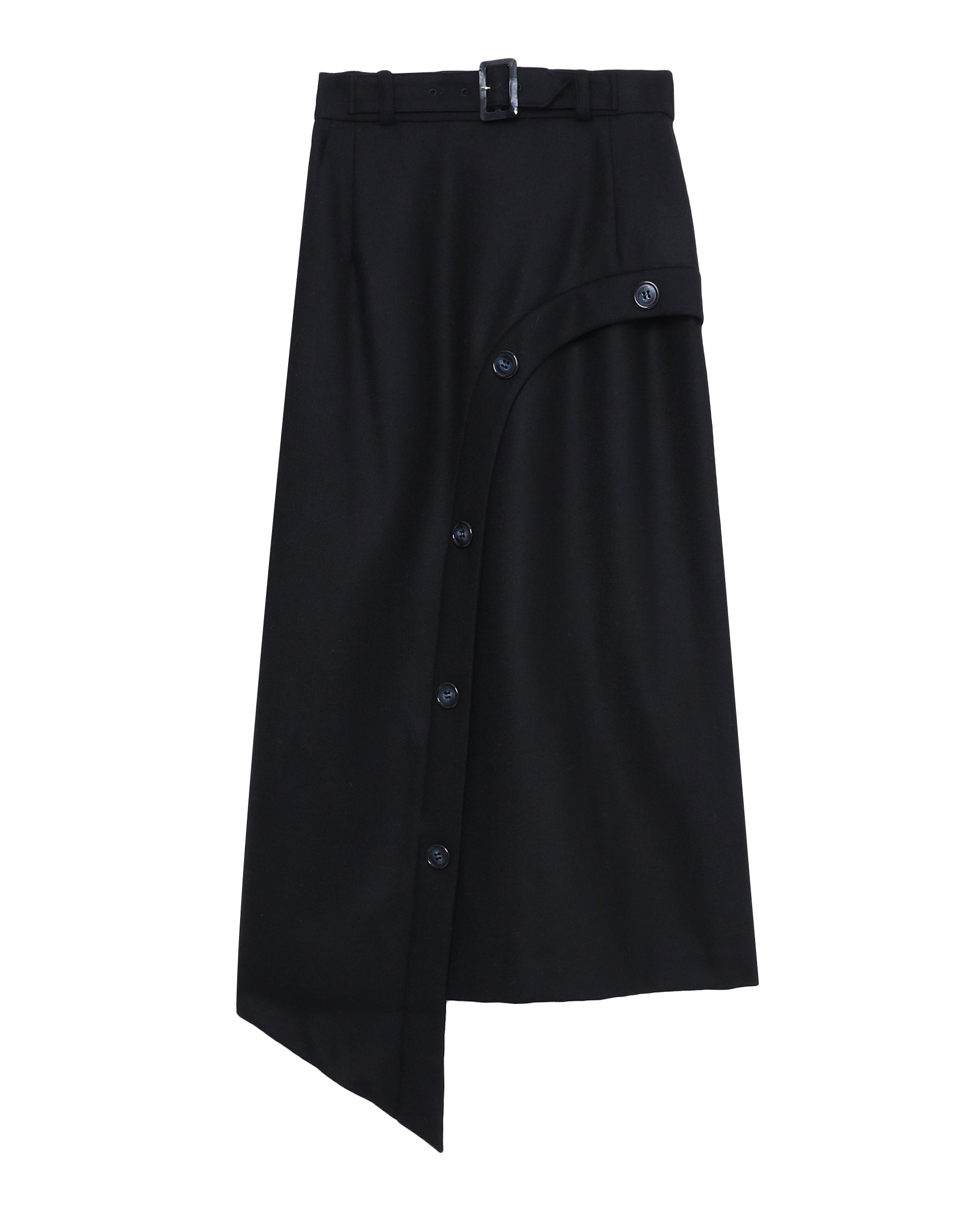 MIKAGE SHIN Asymmetry curvy trench skirt