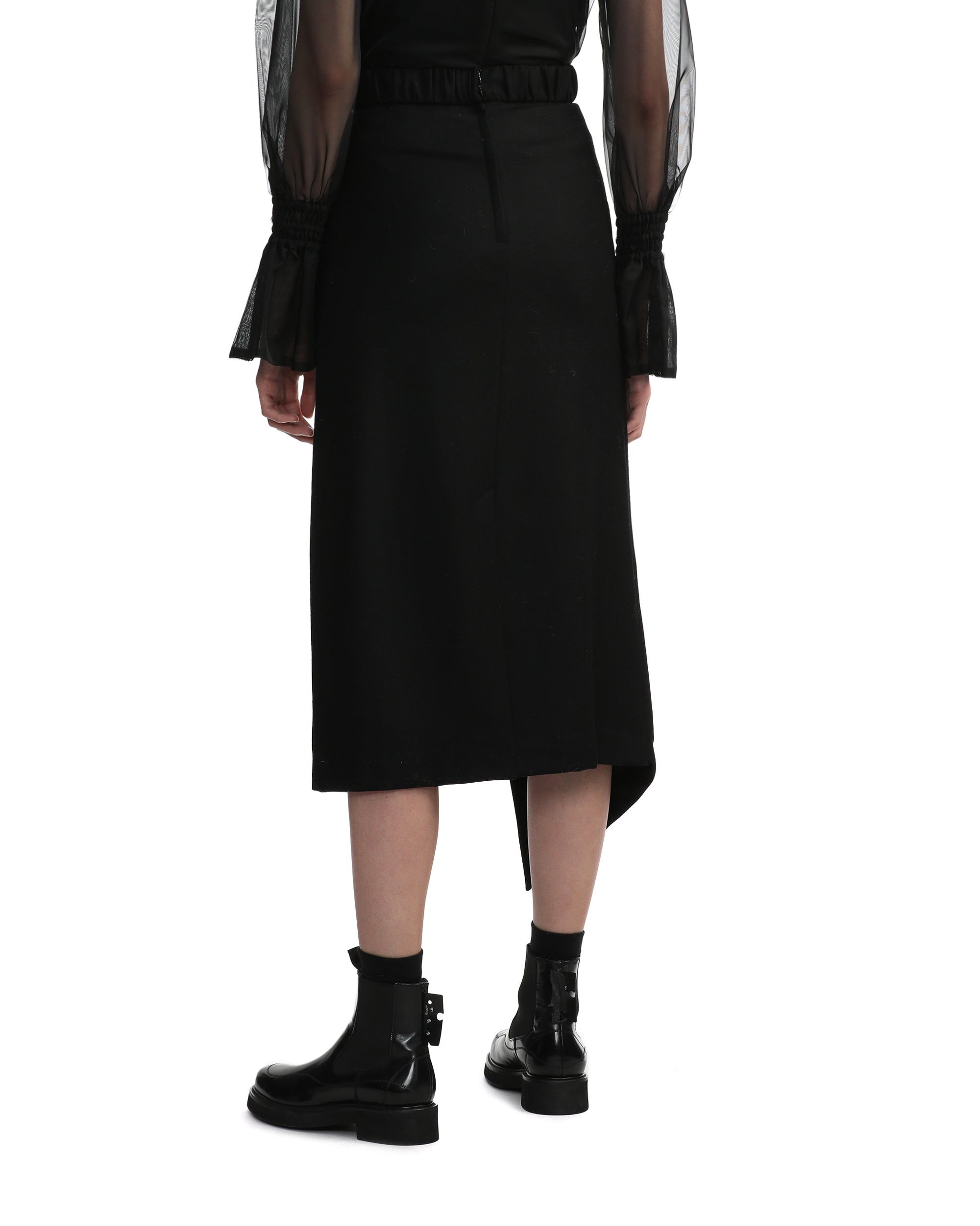 MIKAGE SHIN Asymmetry curvy trench skirt