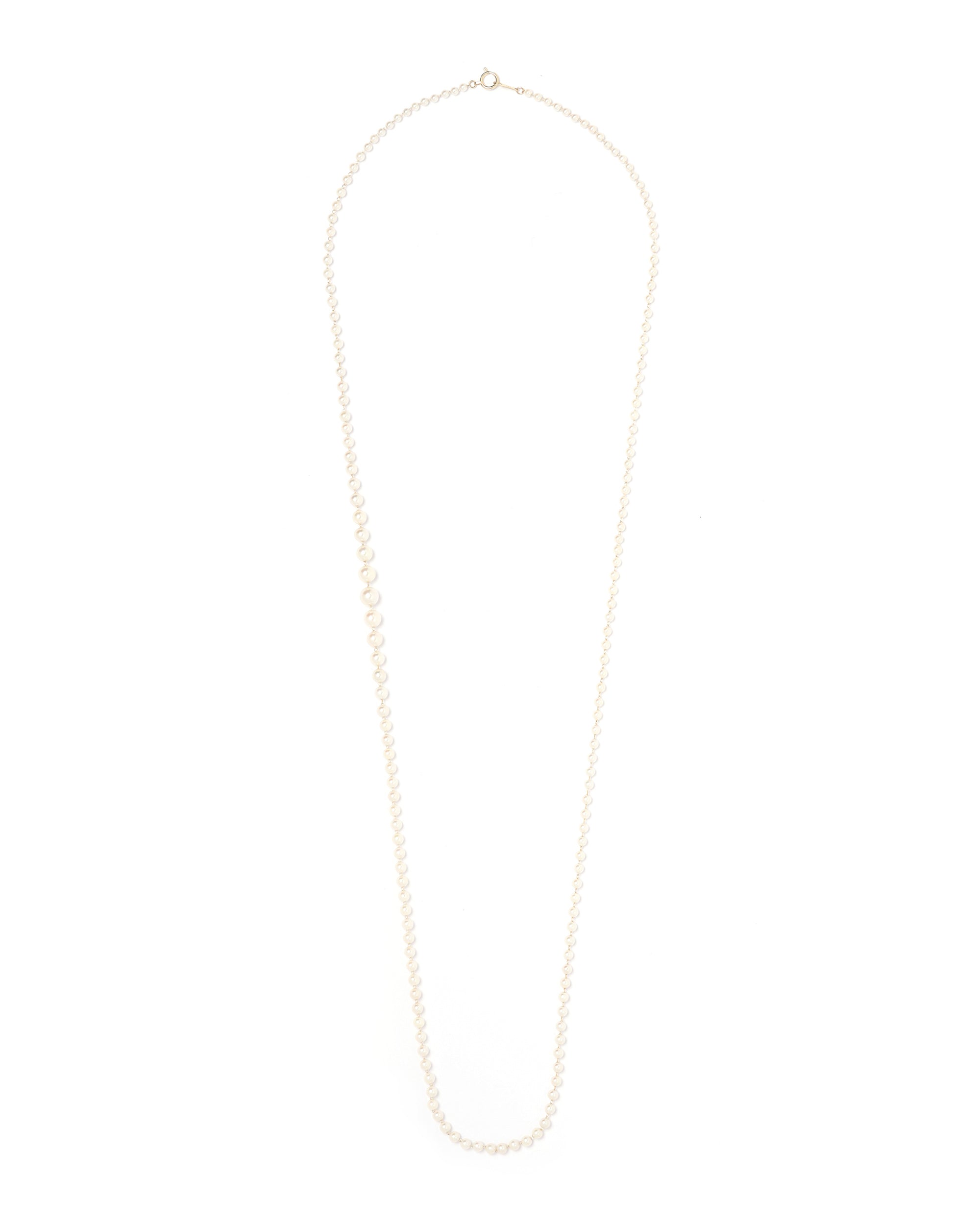 MIZUKI Long pearl necklace