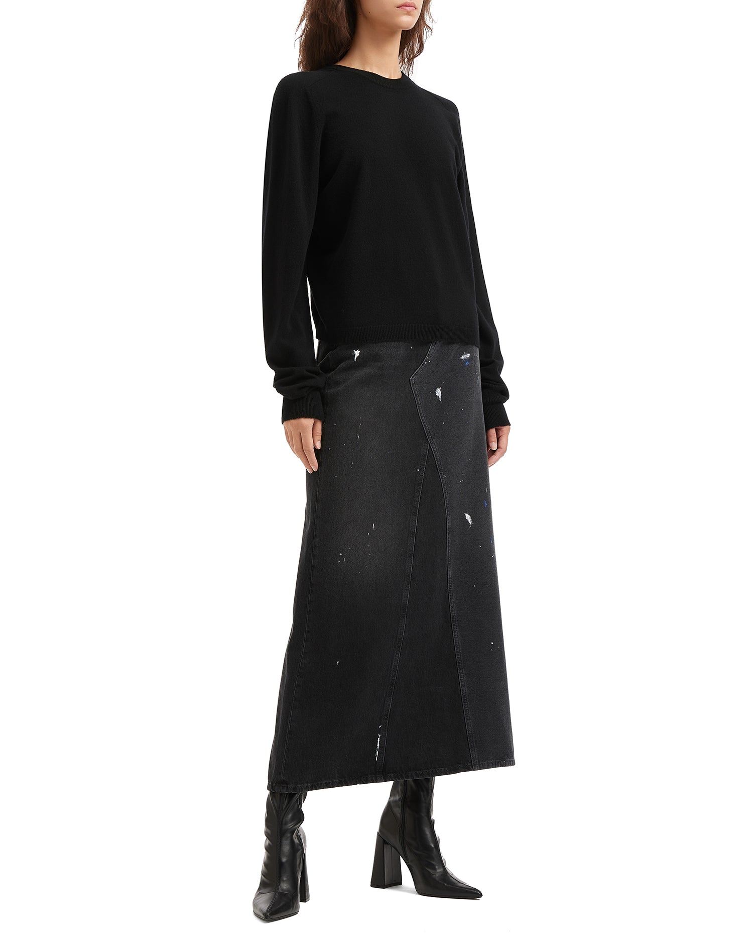 MM6 MAISON MARGIELA Painted denim skirt