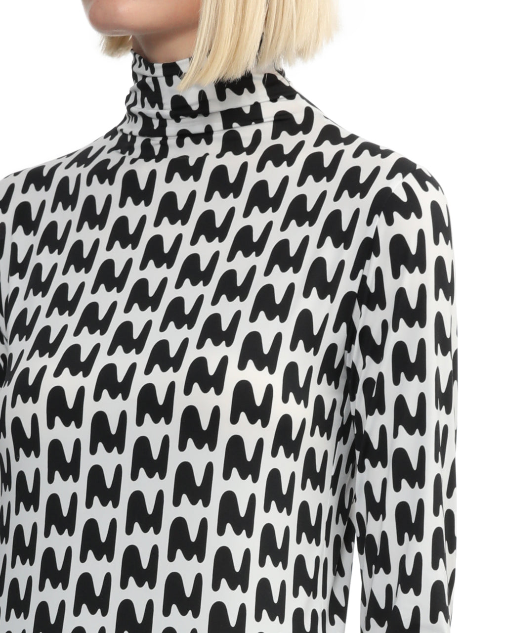 MSGM The M wave stretch fabric top