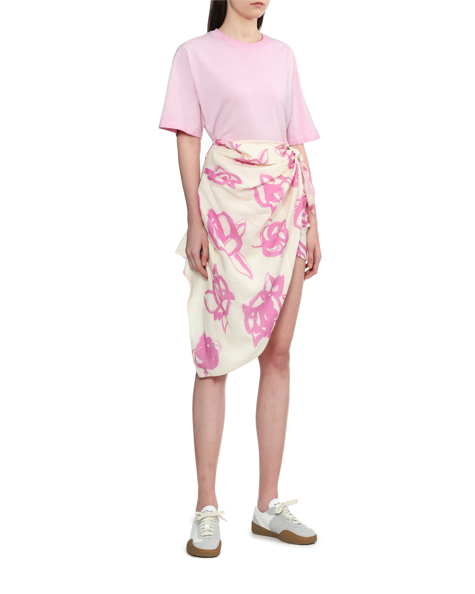 MSGM Wrap printed skirt