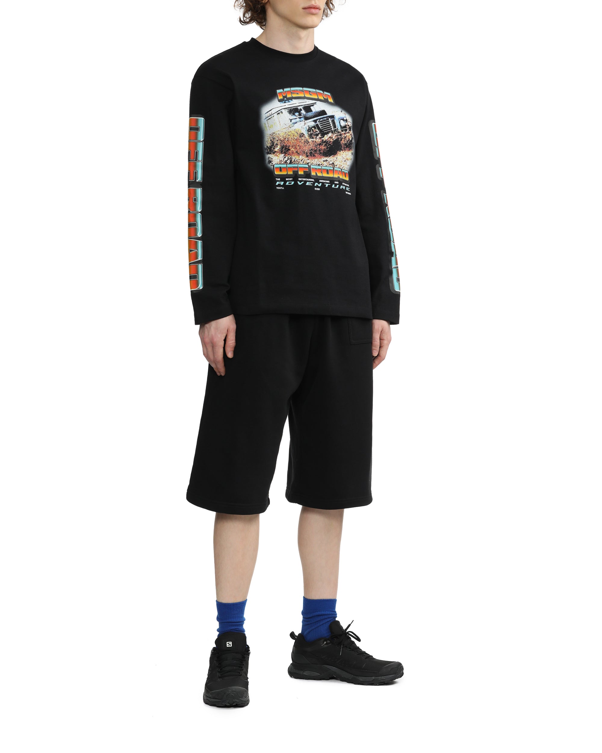 MSGM Off road printed long-sleeve tee
