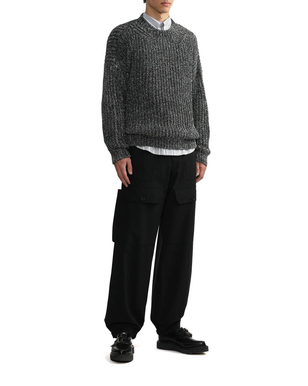 MSGM Metal blend crewneck sweater