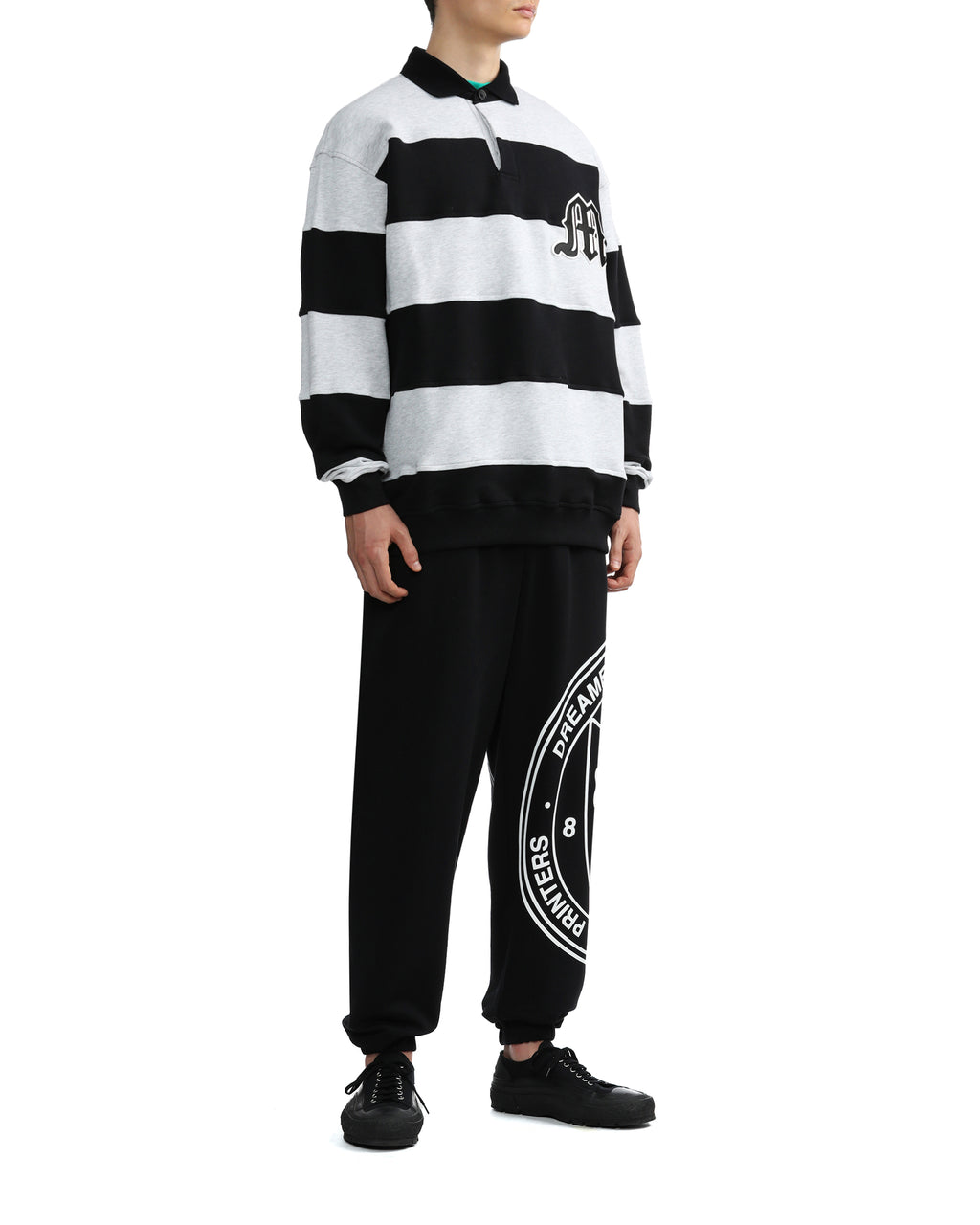 MSGM Striped polo sweatshirt