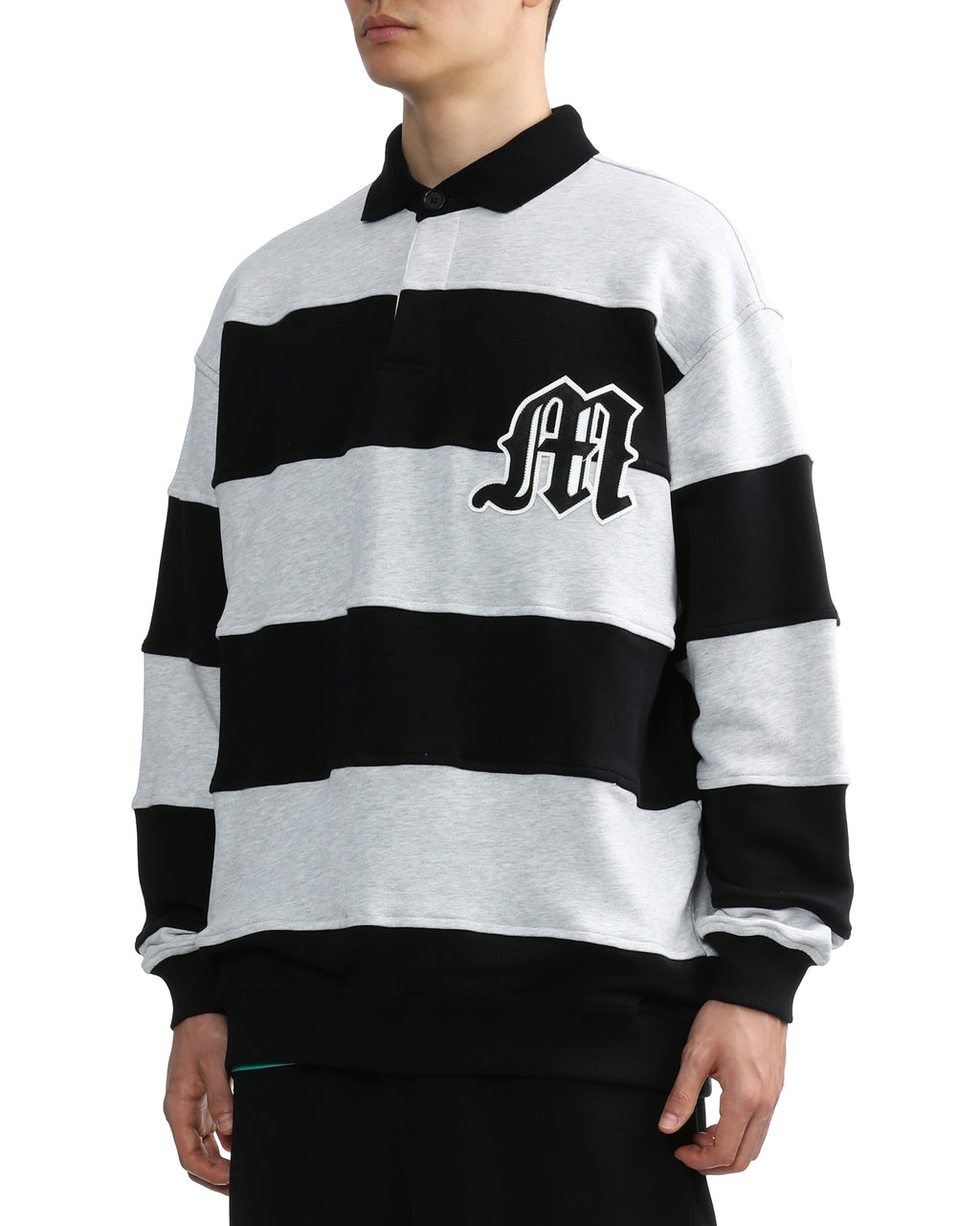 MSGM Striped polo sweatshirt