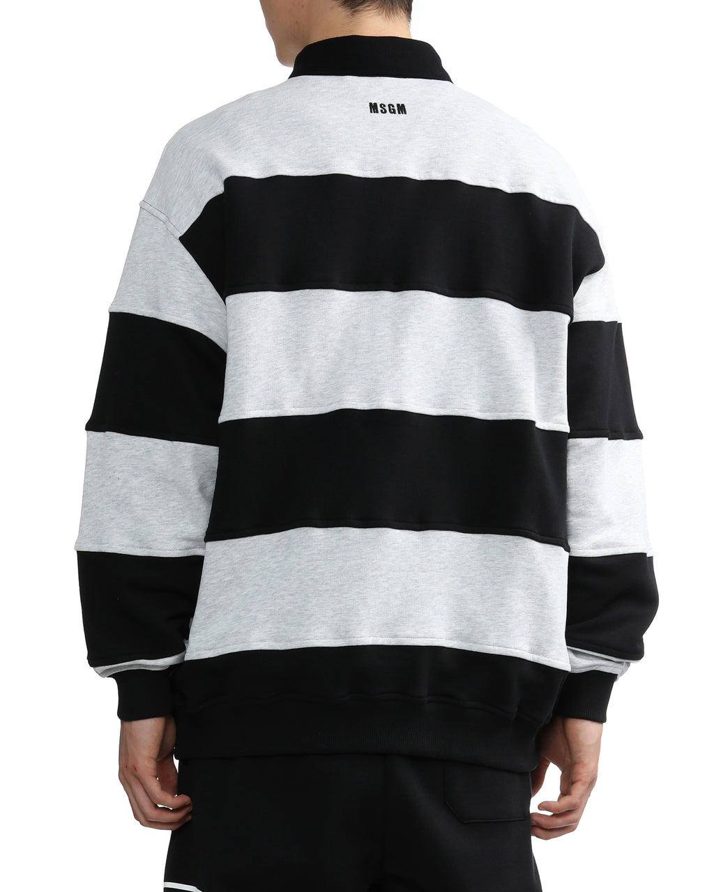 MSGM Striped polo sweatshirt