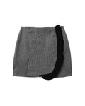 MSGM Ruffle detail checked mini skirt