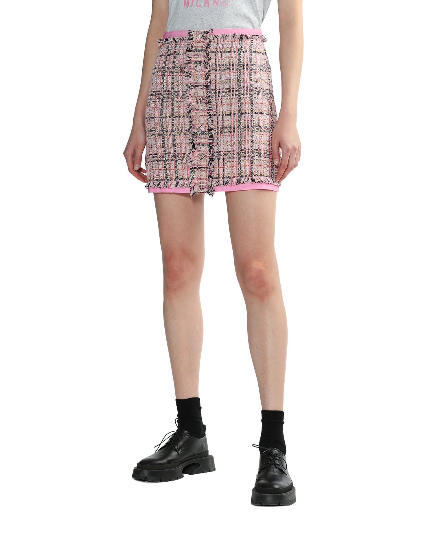 MSGM Checked high-rise mini skirt