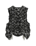NOIR KEI NINOMIYA Floral ruched tank top