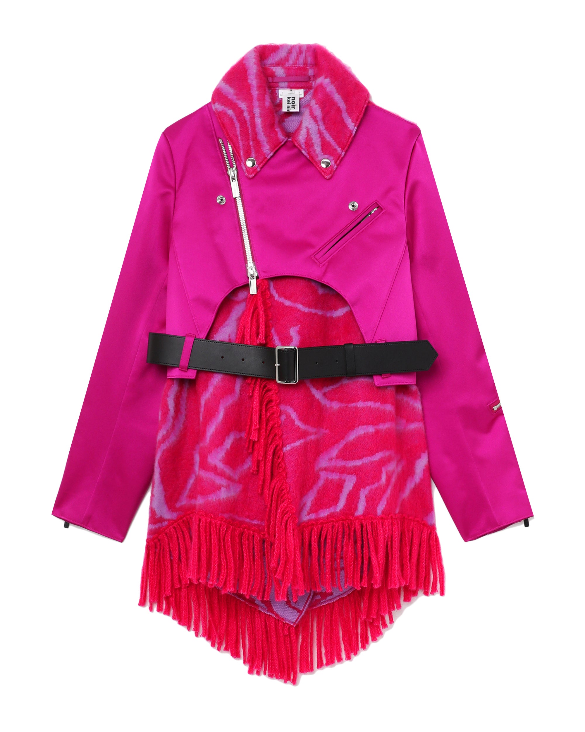 NOIR KEI NINOMIYA Scarf biker jacket