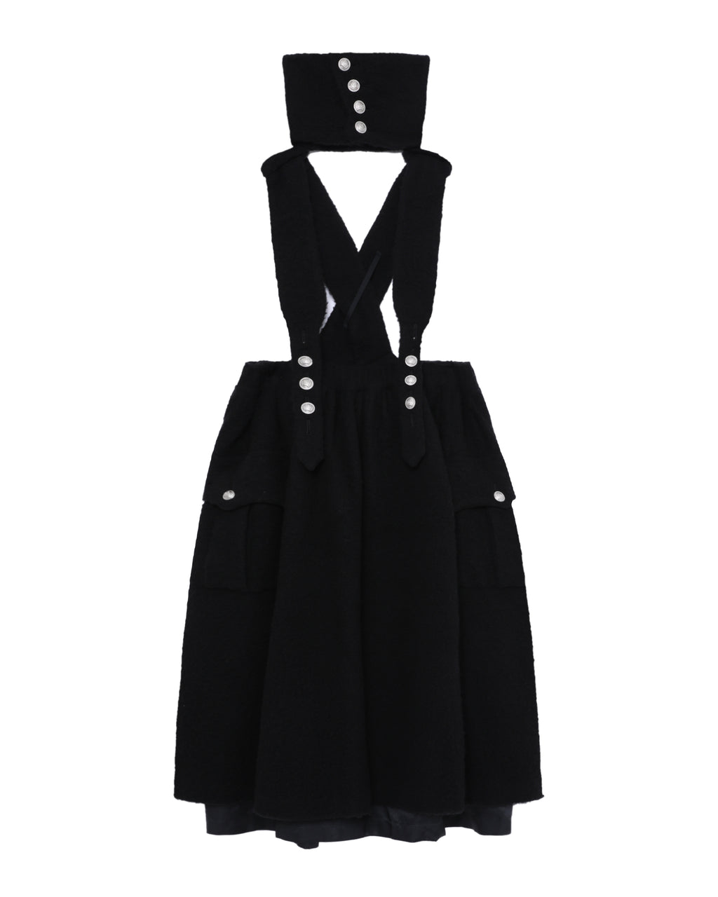 NOIR KEI NINOMIYA Buttoned high neck dress