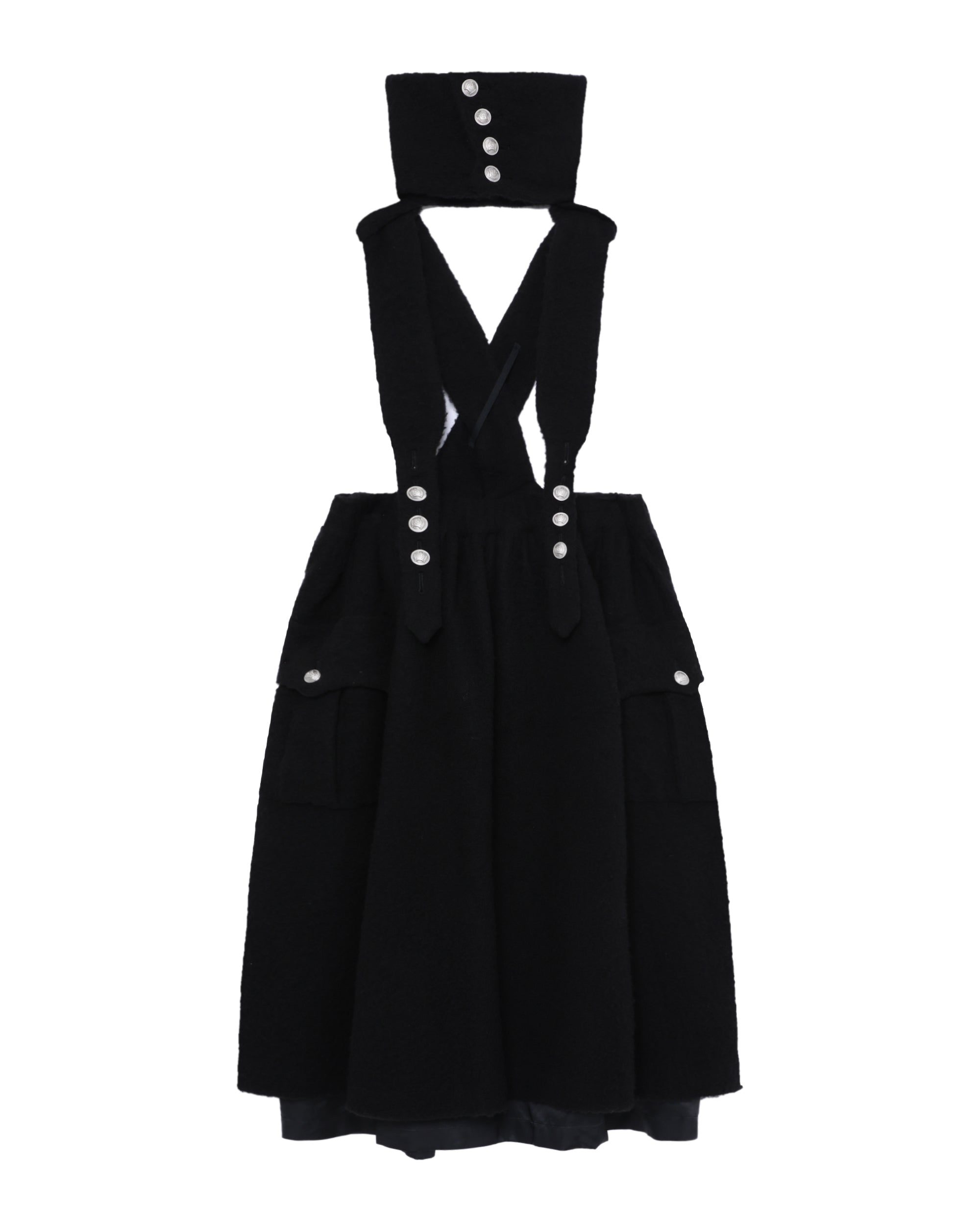 NOIR KEI NINOMIYA Buttoned high neck dress
