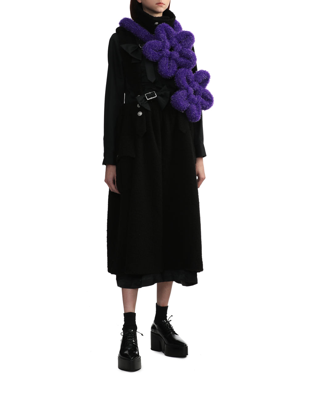 NOIR KEI NINOMIYA Buttoned high neck dress