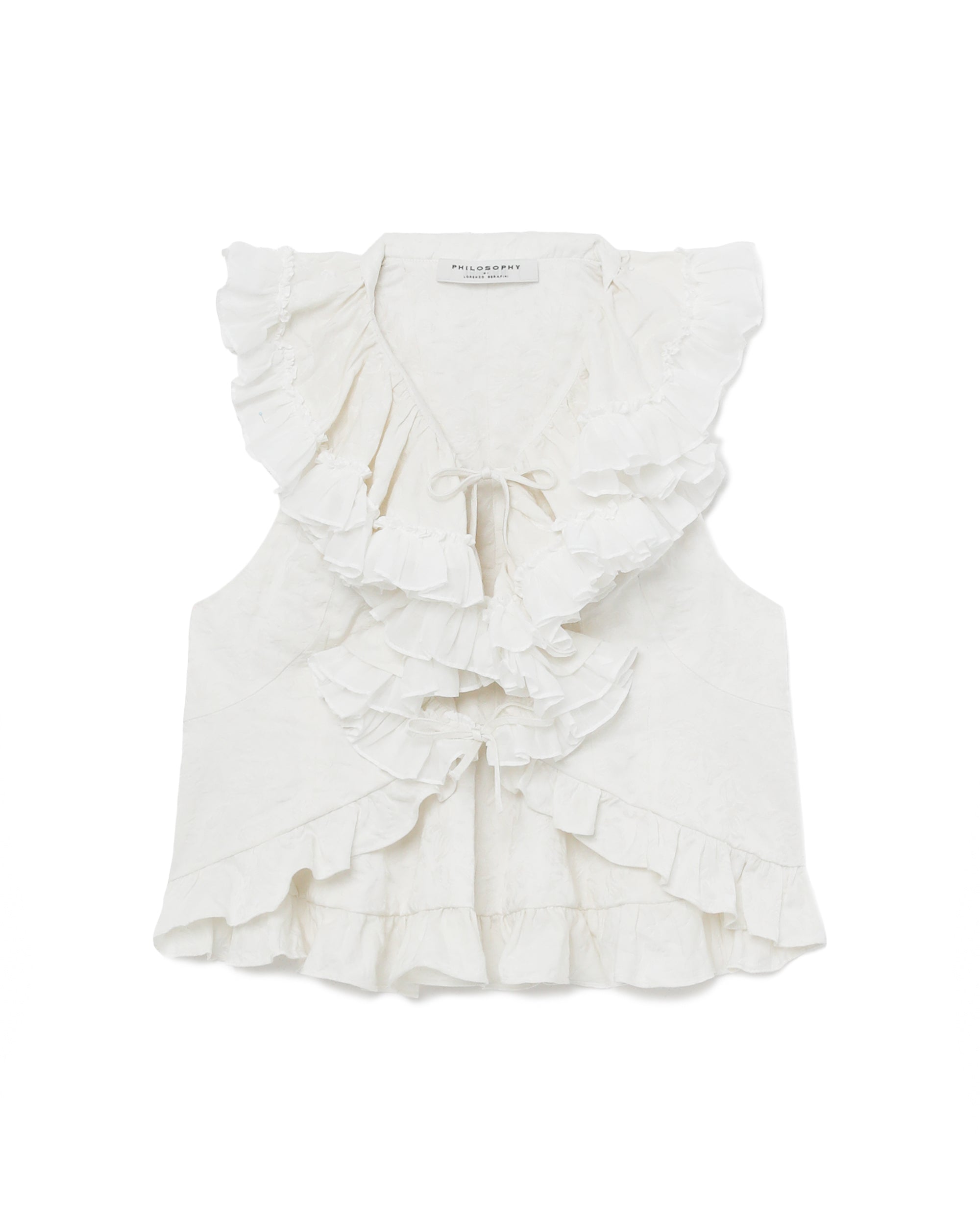 PHILOSOPHY DI LORENZO SERAFINI Jacquard cropped gilet